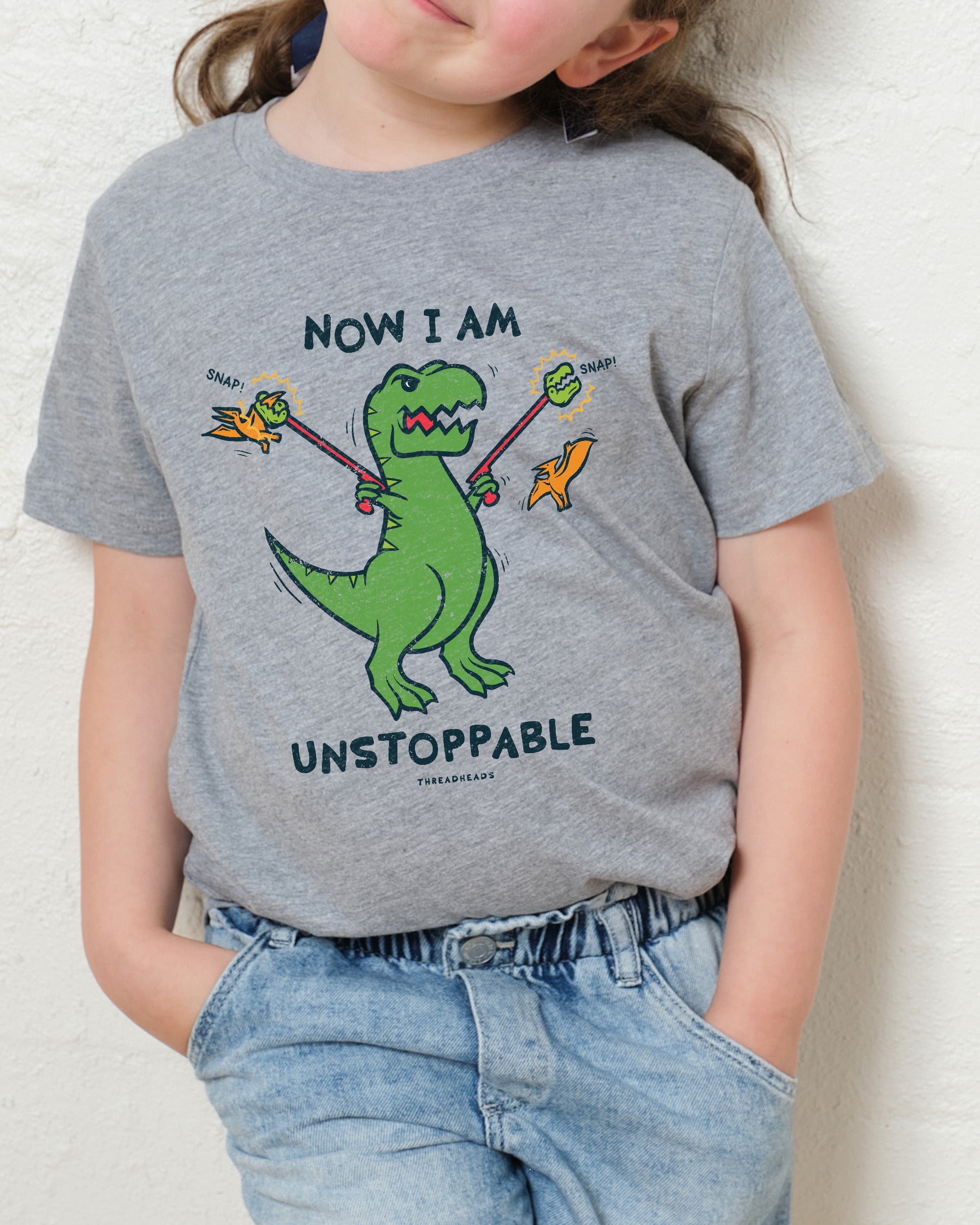 I Am Unstoppable Kids T-Shirt Australia Online Grey