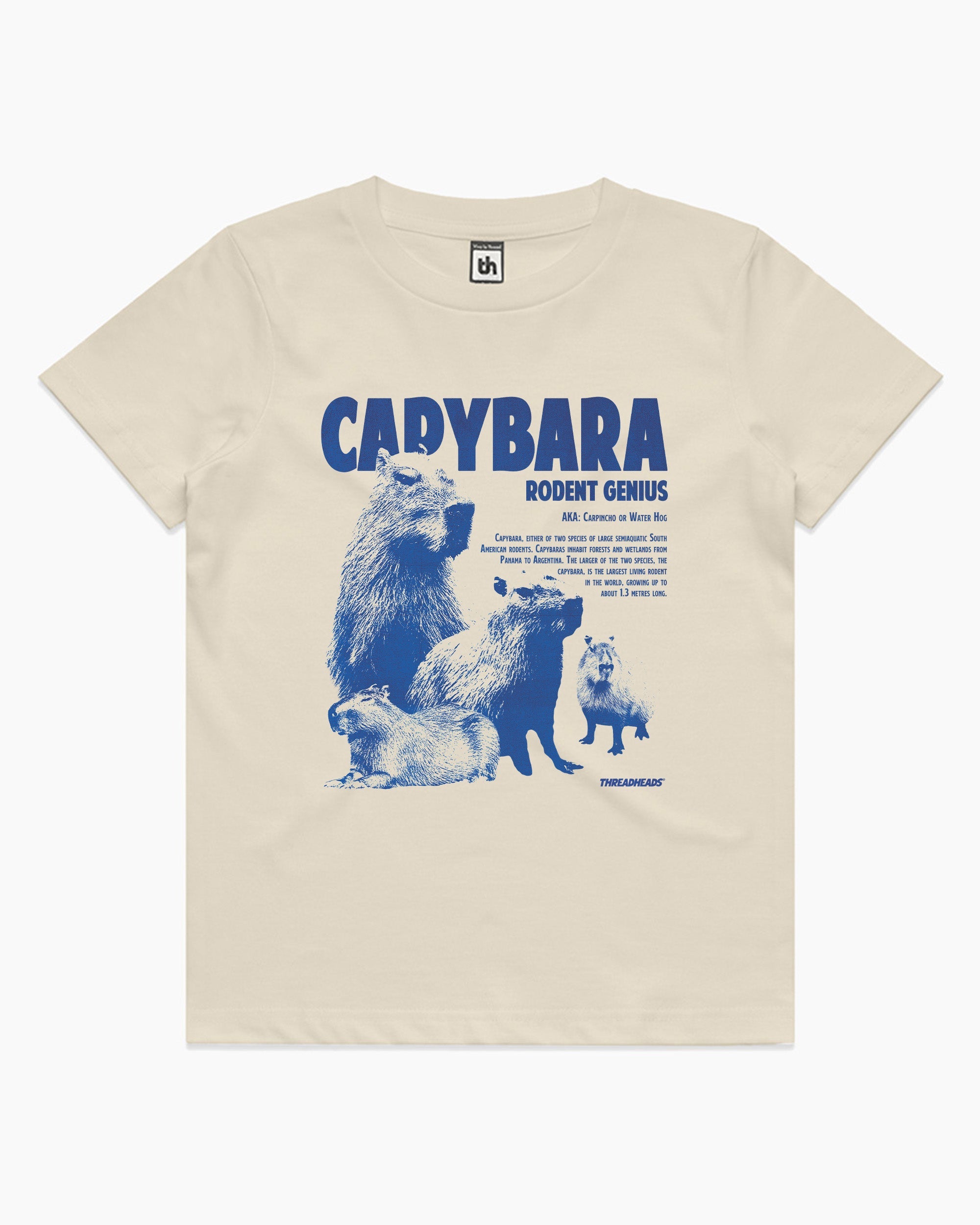 Capybara Rodent Genius Kids T-Shirt Australia Online #Natural