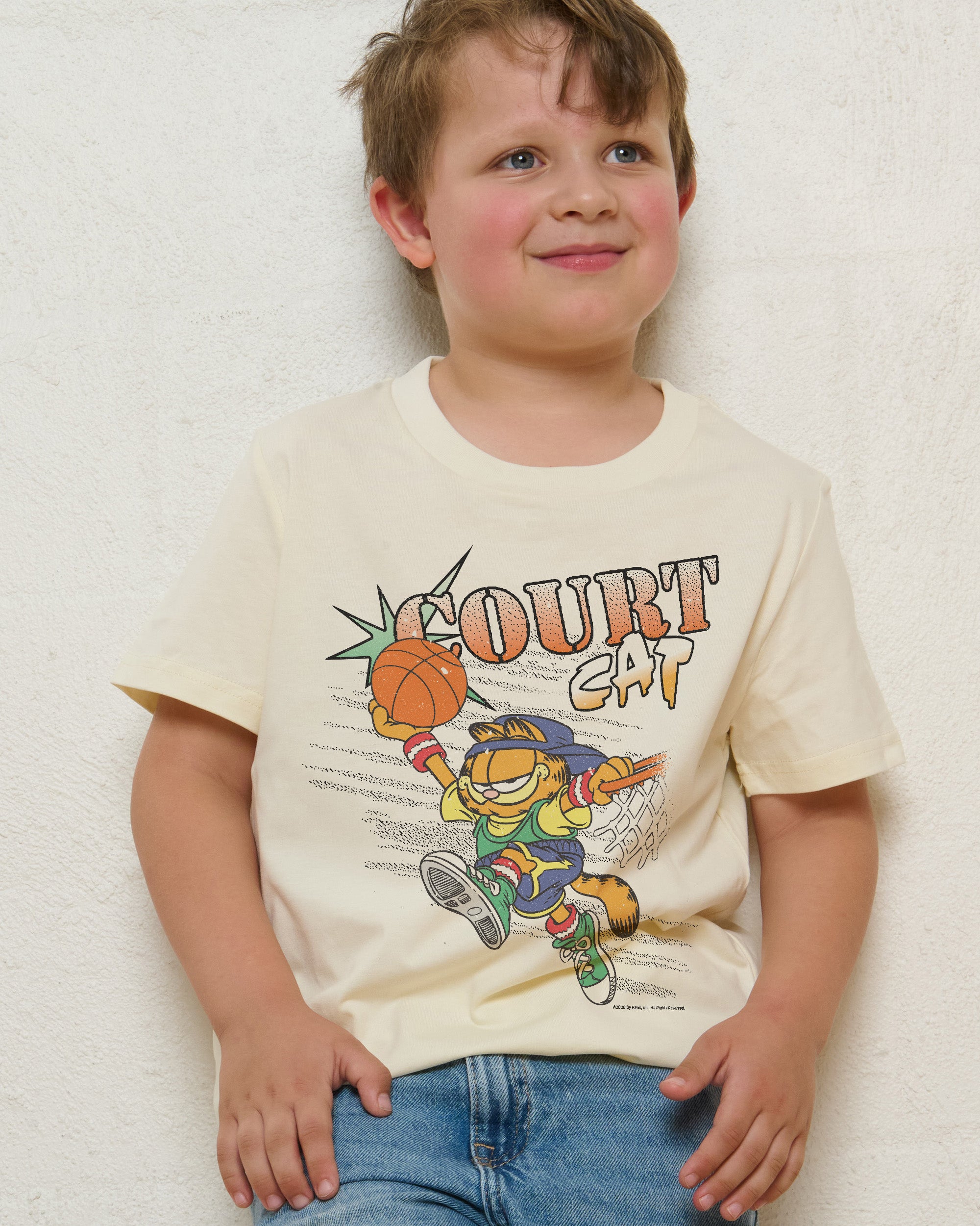 Court Cat Natural Kids T-Shirt