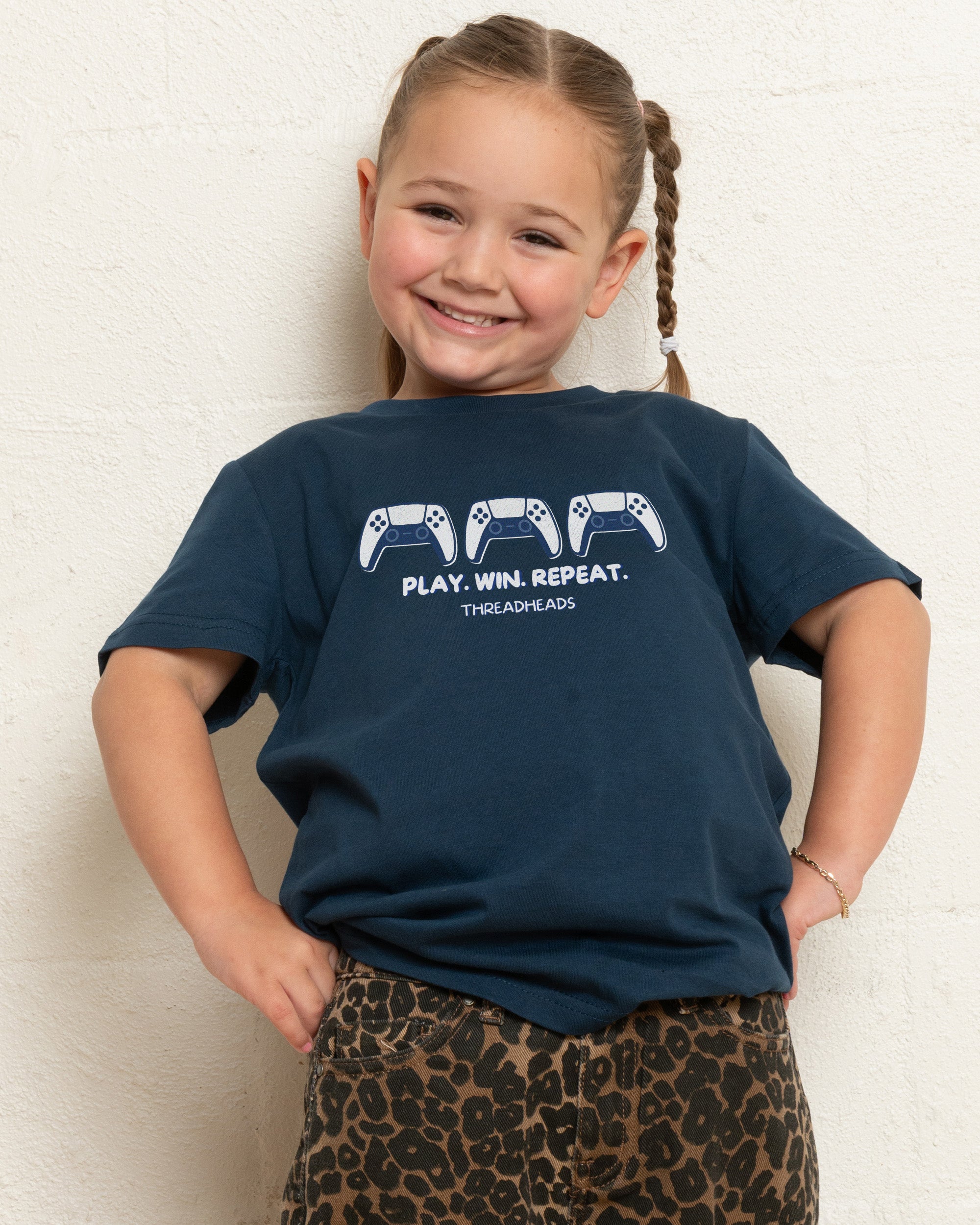 Game Controller Navy Kids T-Shirt