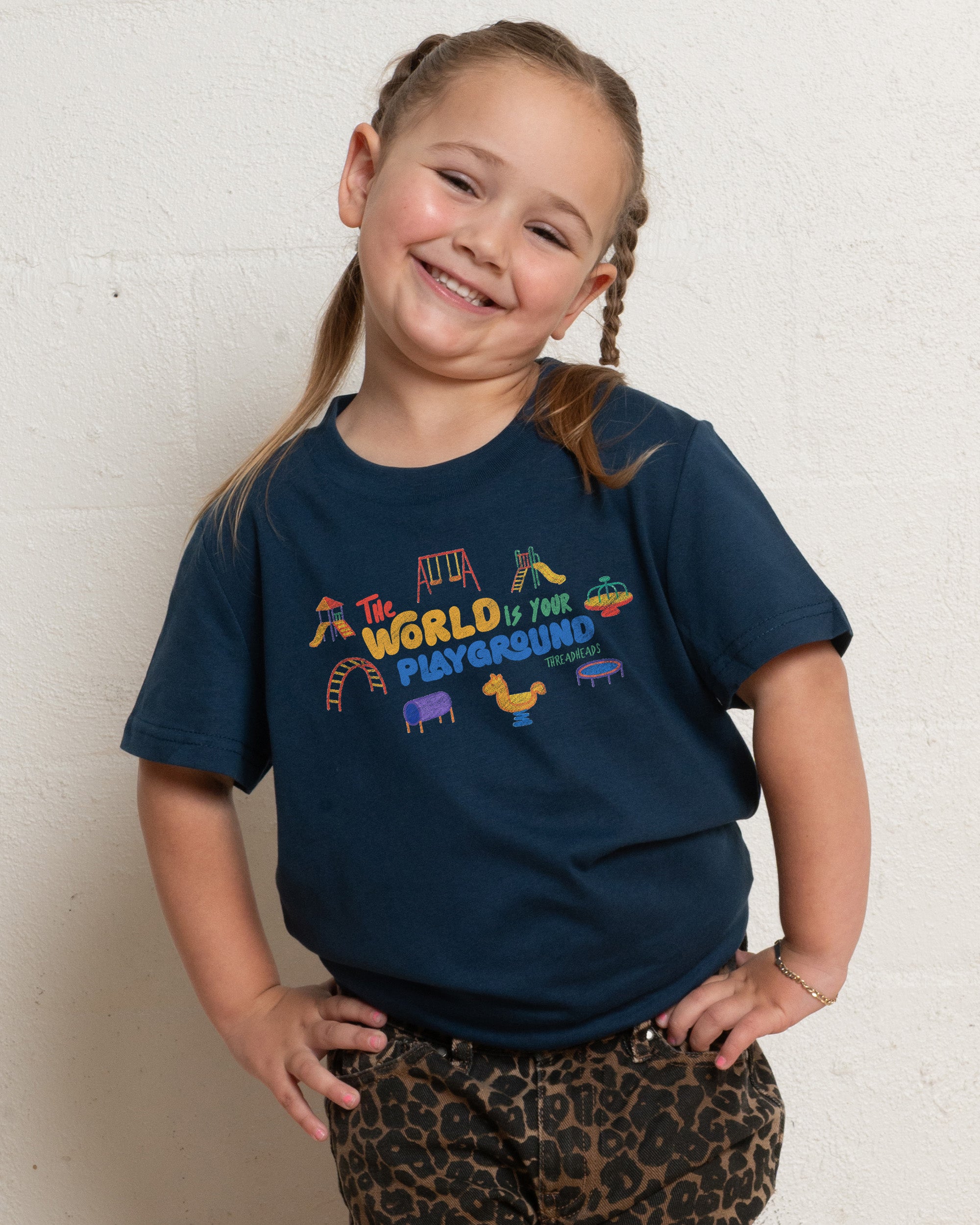 The World is your Playground Navy Kids T-Shirt