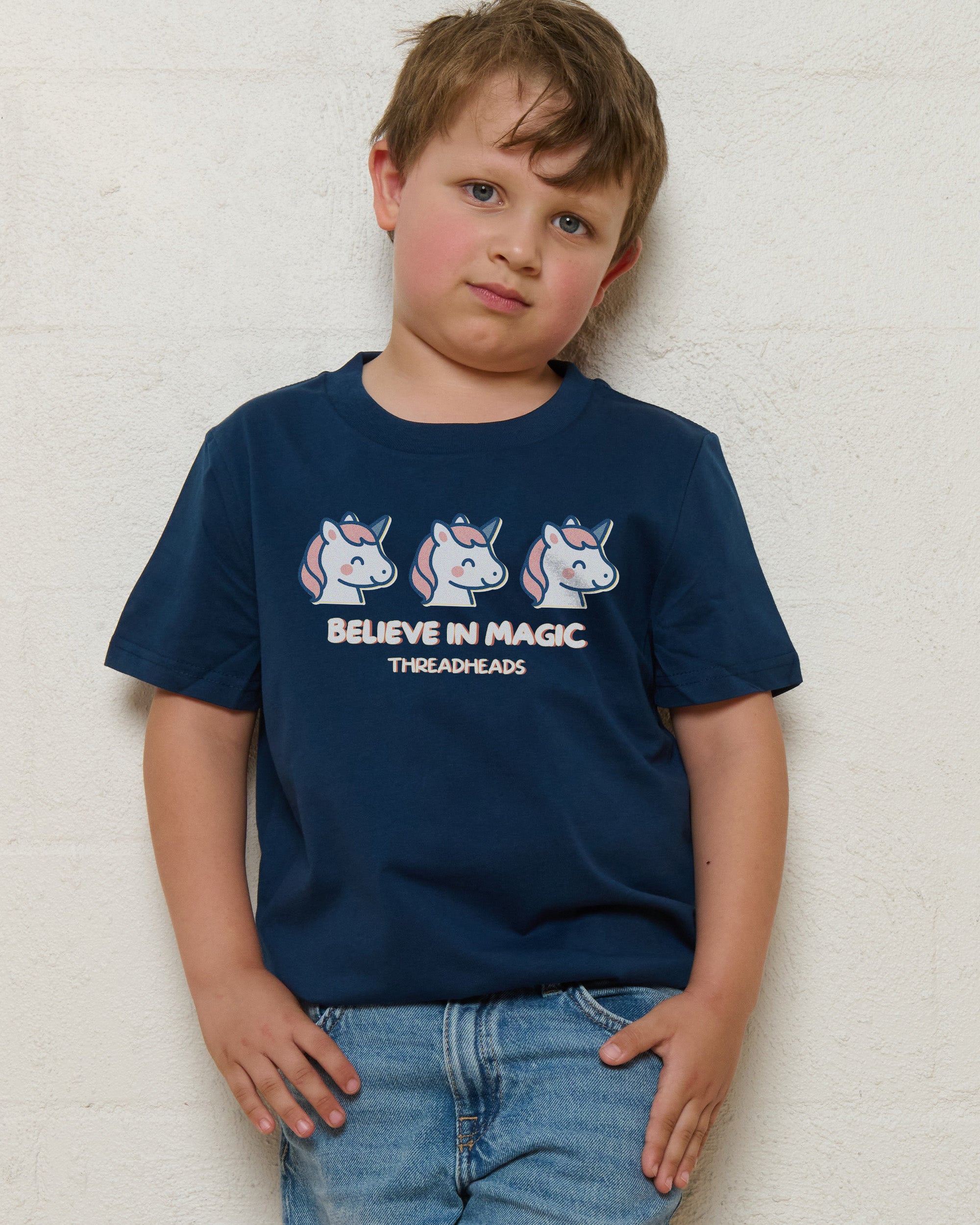 Unicorn Magic Navy Kids T-Shirt