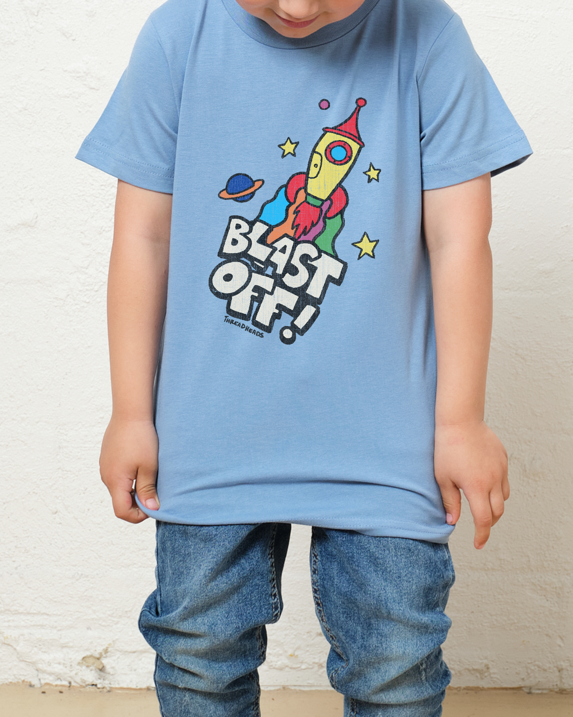 Blast Off Kids T-Shirt Australia Online Pale Blue