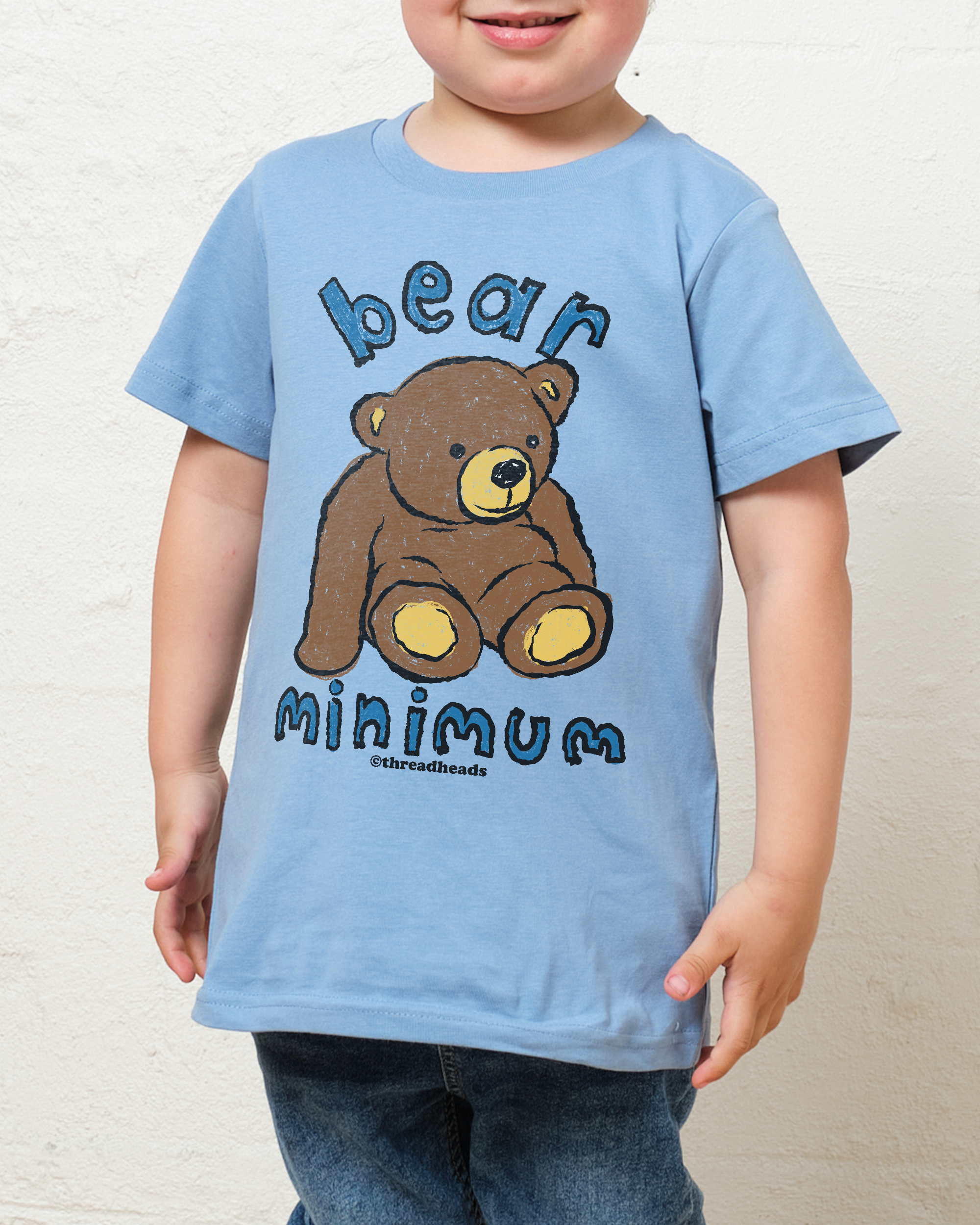 Bear Minimum Kids T-Shirt Australia Online Pale Blue