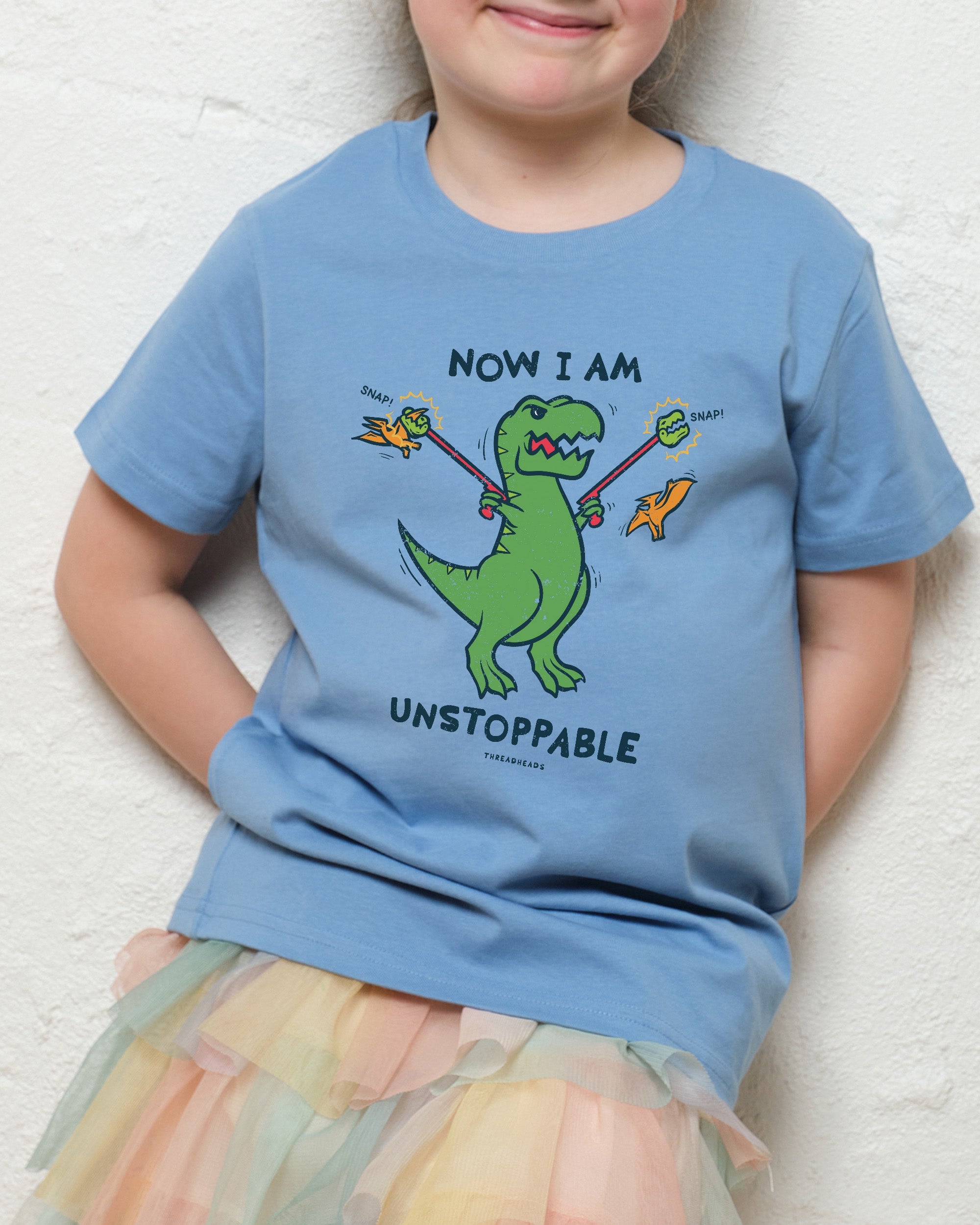 I Am Unstoppable Kids T-Shirt Australia Online Pale Blue