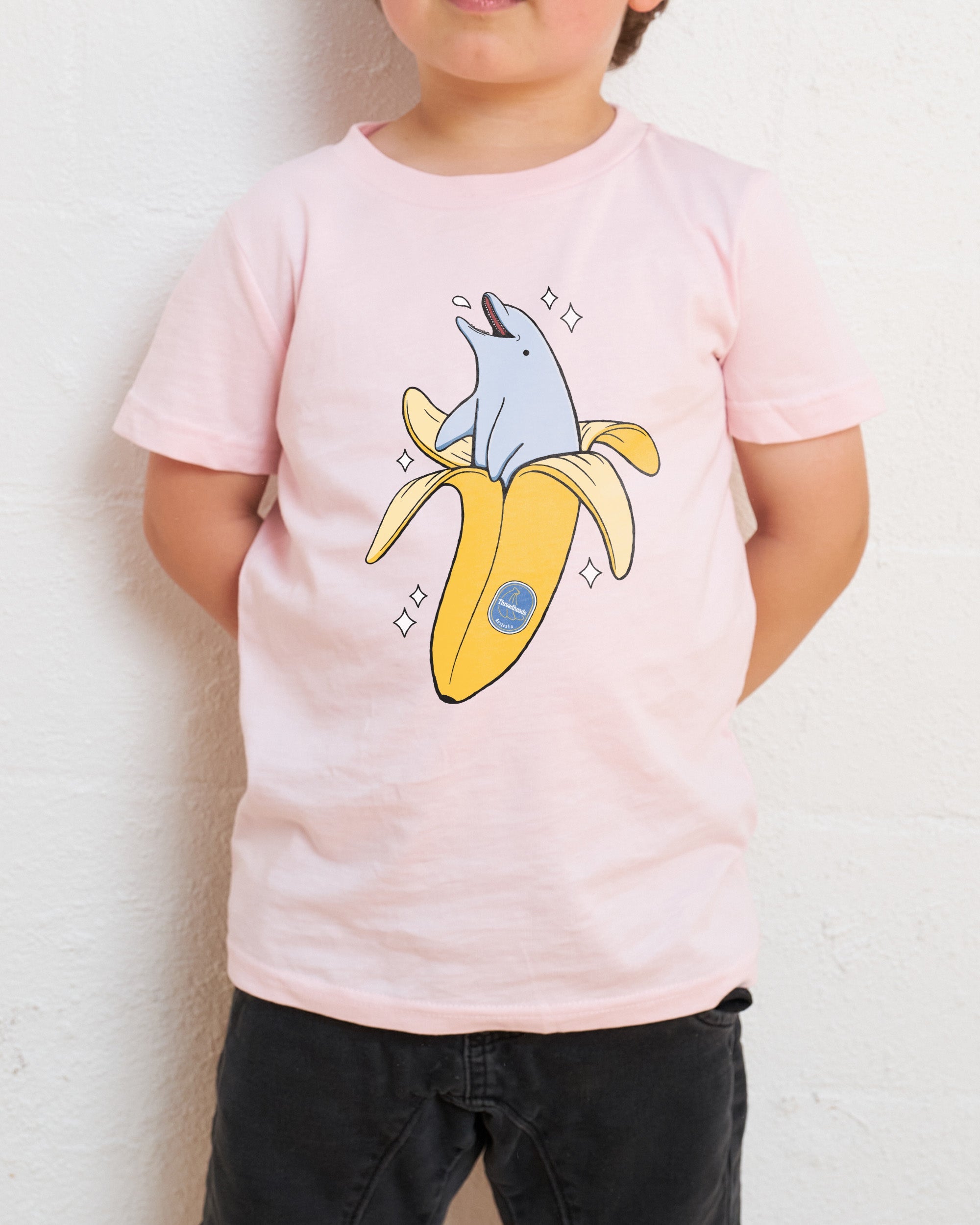 Banana Dolphin Kids T-Shirt Australia Online Pink