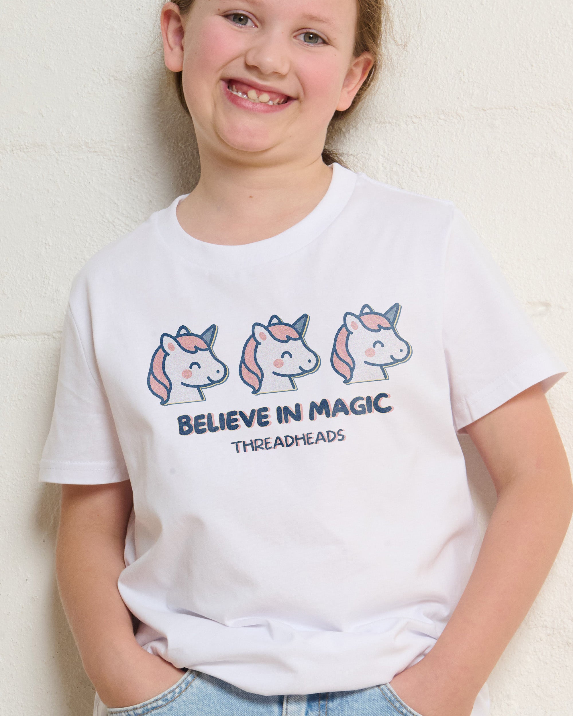 Unicorn Magic White Kids T-Shirt