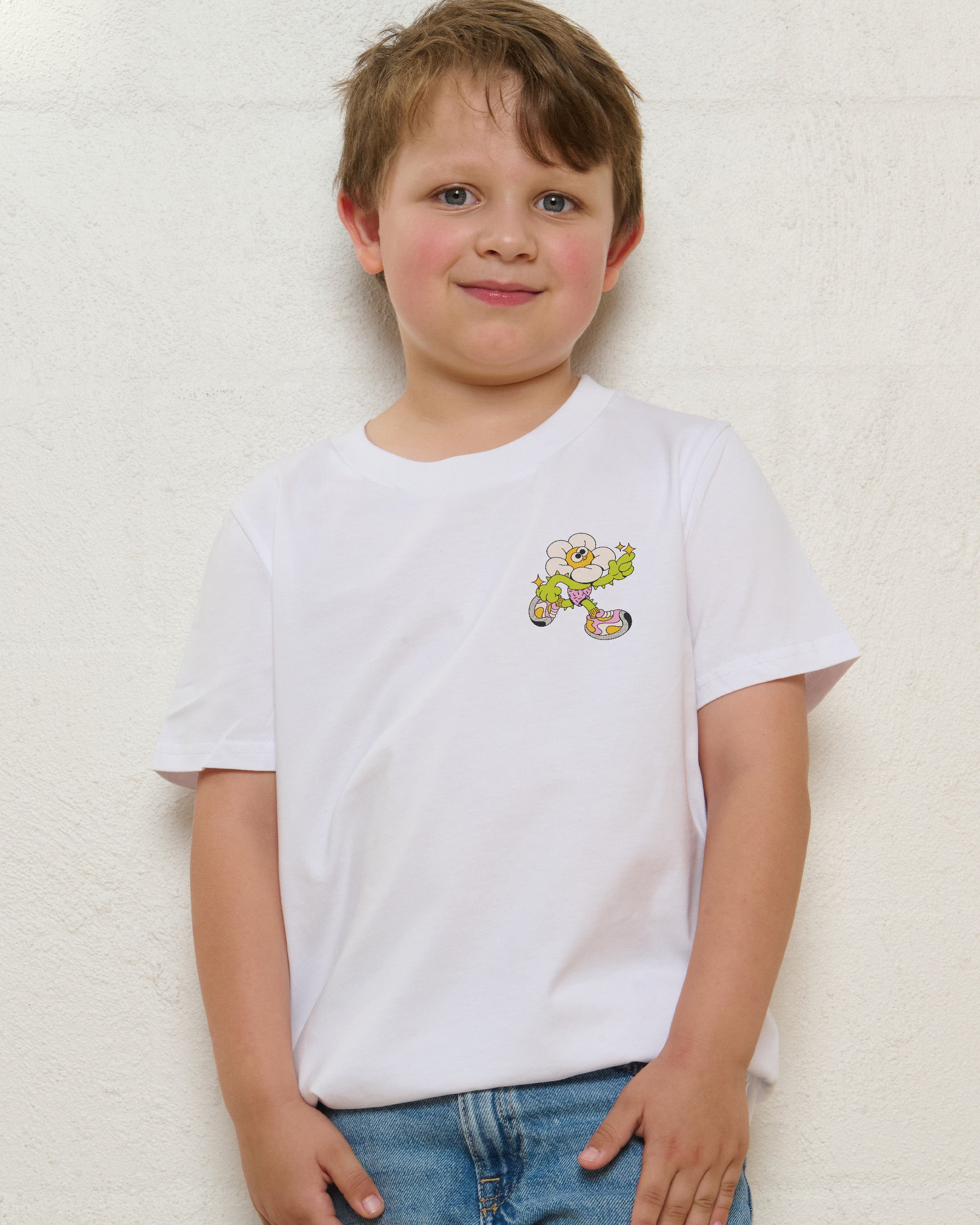 Among the Daisies White Kids T-Shirt