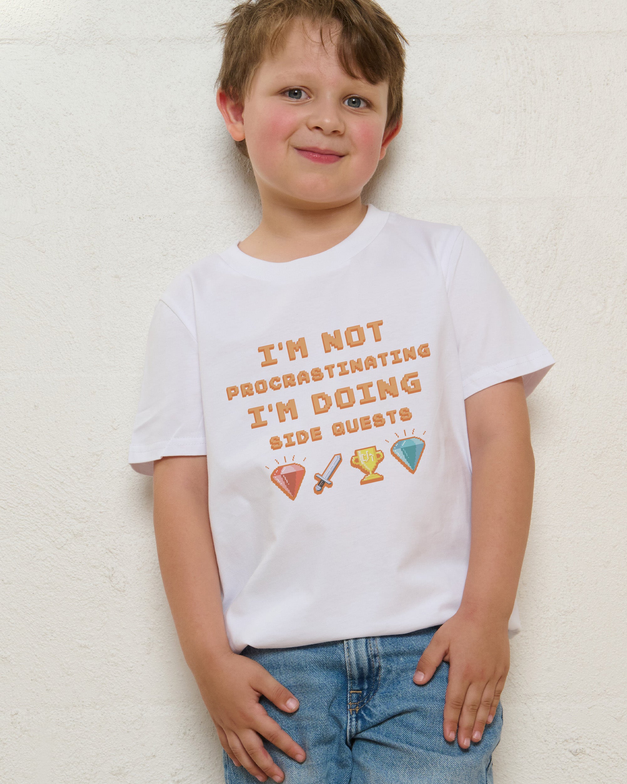 Side Quests White Kids T-Shirt