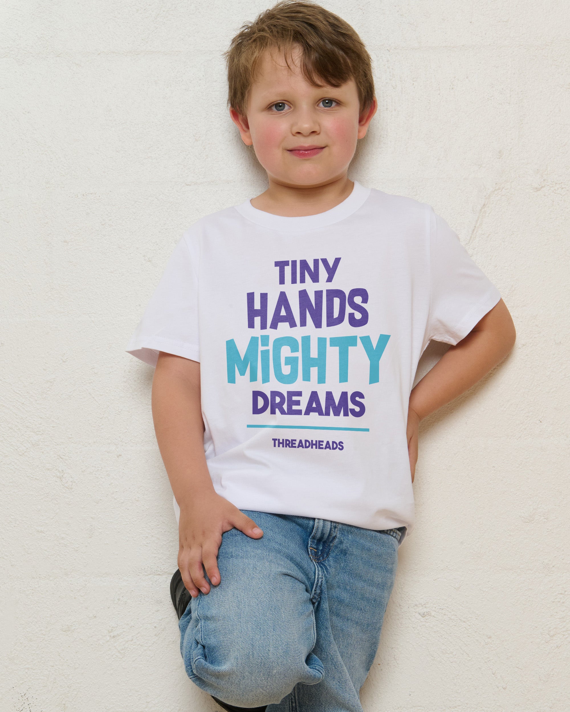 Tiny Hands White Kids T-Shirt