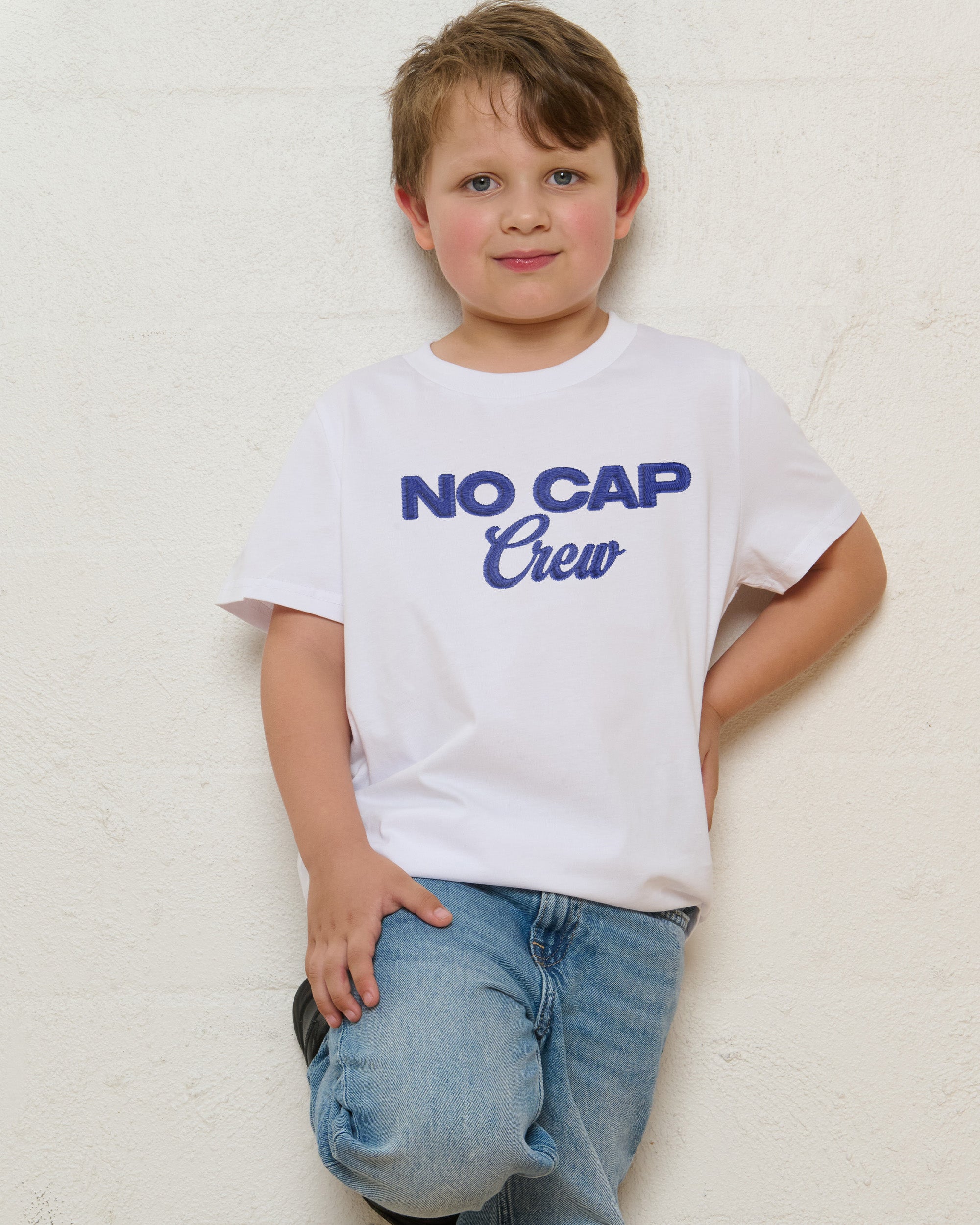 No Cap Crew White Kids T-Shirt