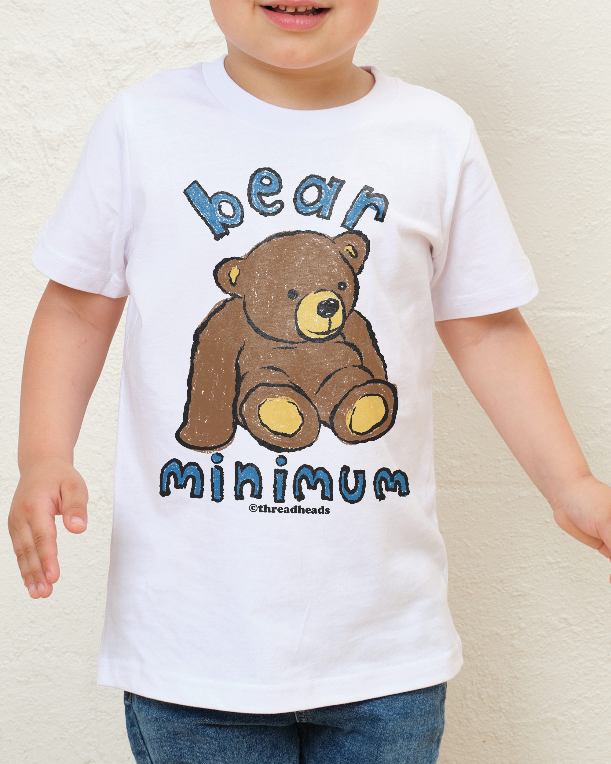 Bear Minimum Kids T-Shirt Australia Online White