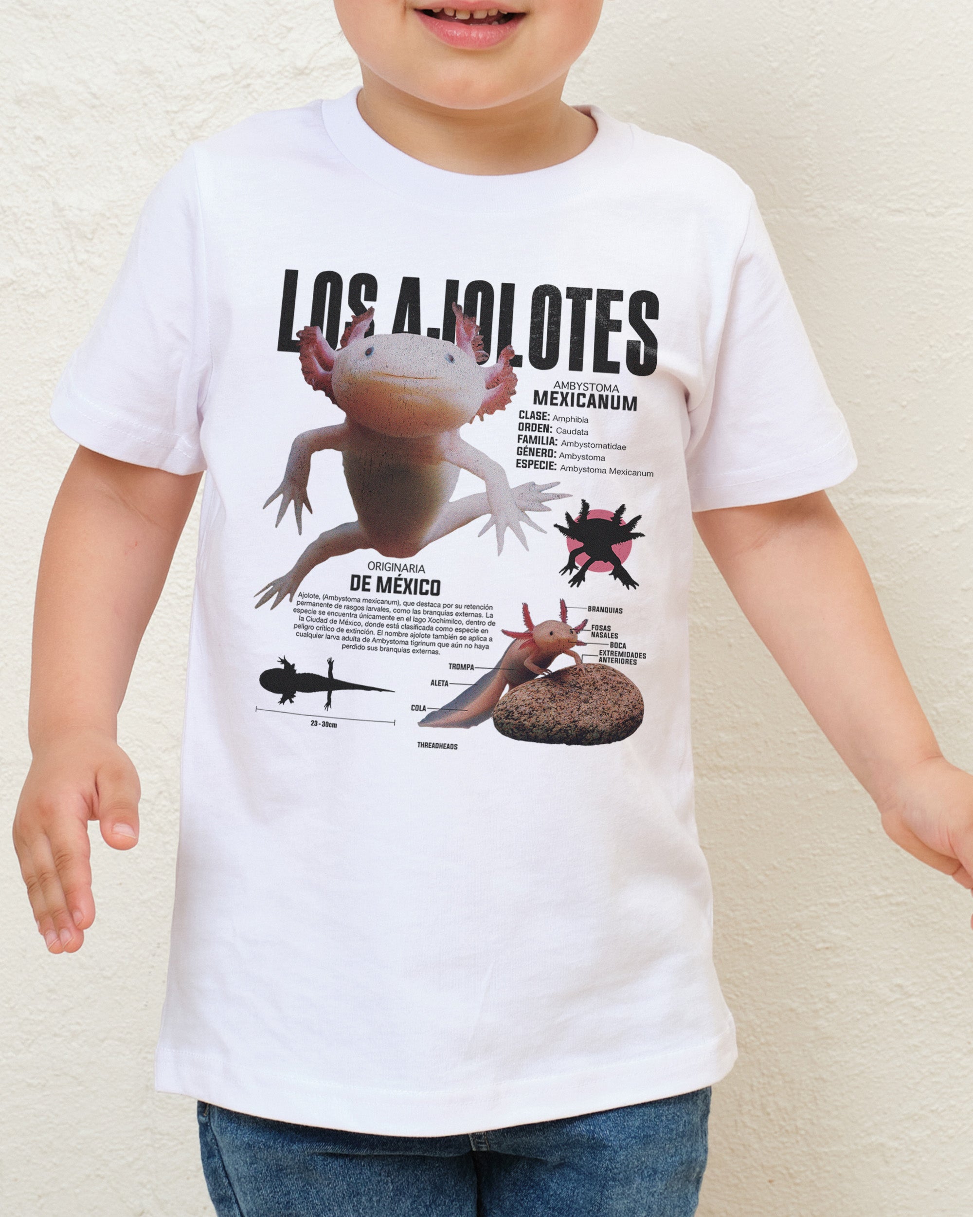 Los Ajolotes Kids T-Shirt Australia Online White
