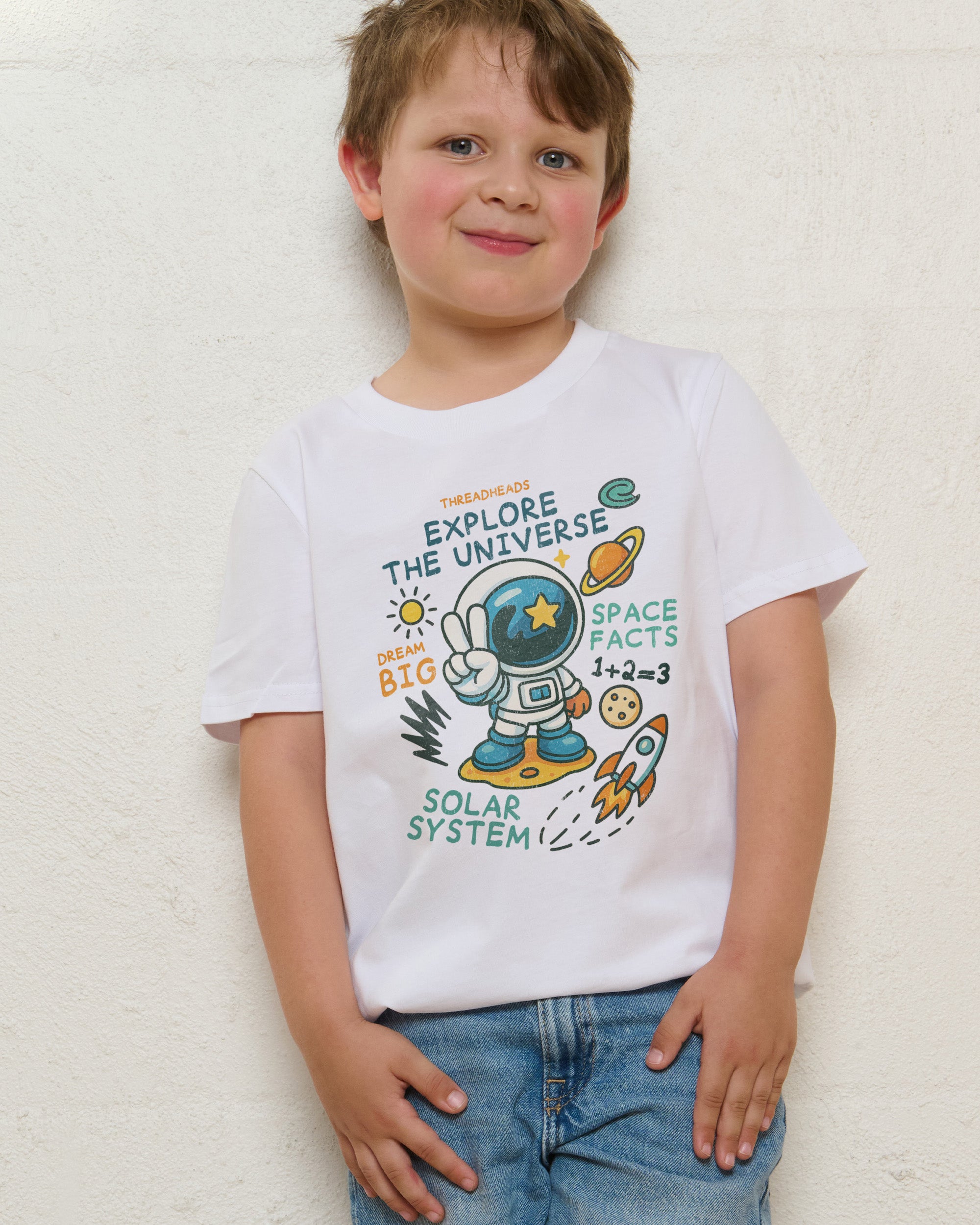 Astronaut White Kids T-Shirt