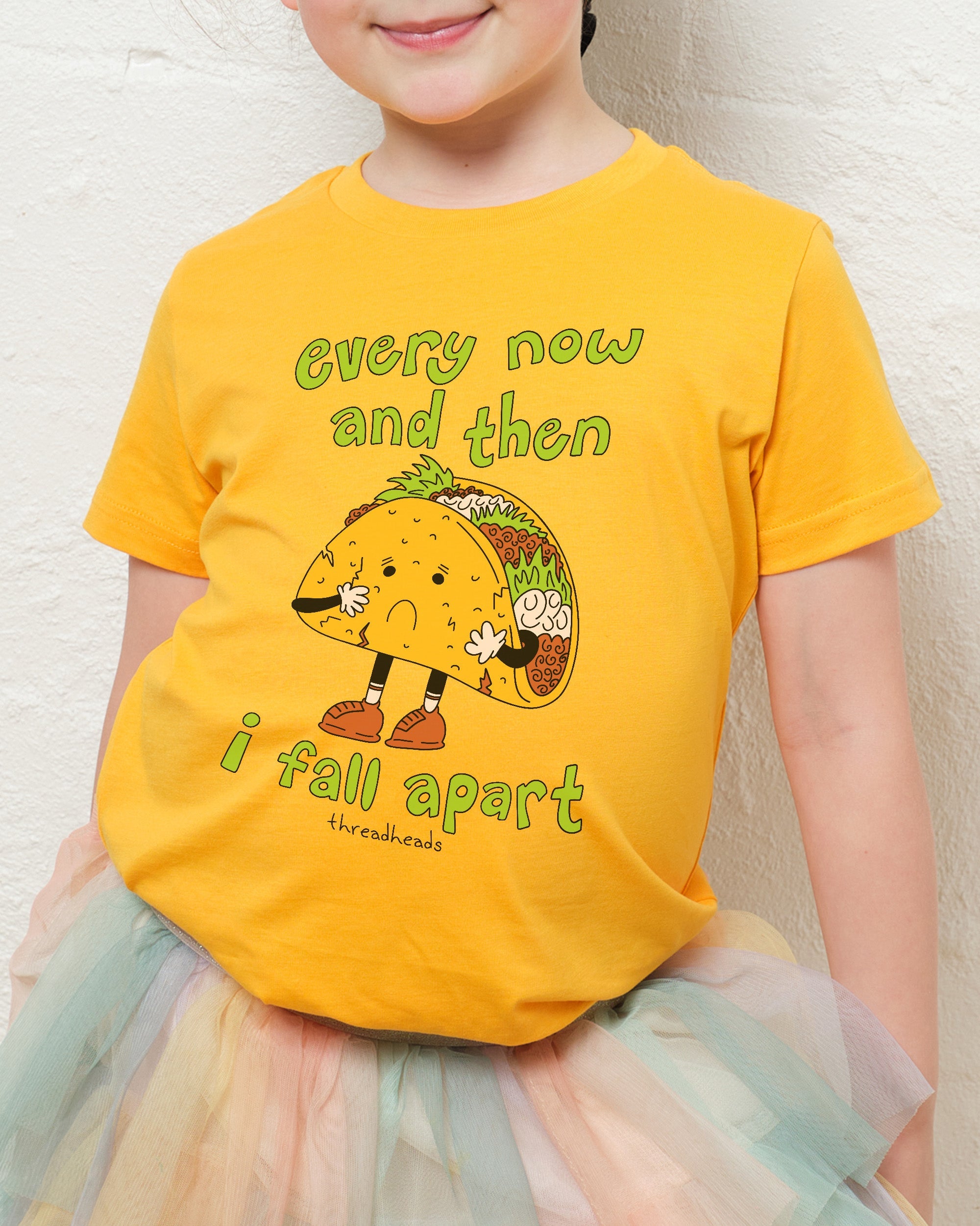 Every Now And Then Kids T-Shirt Australia Online Yellow