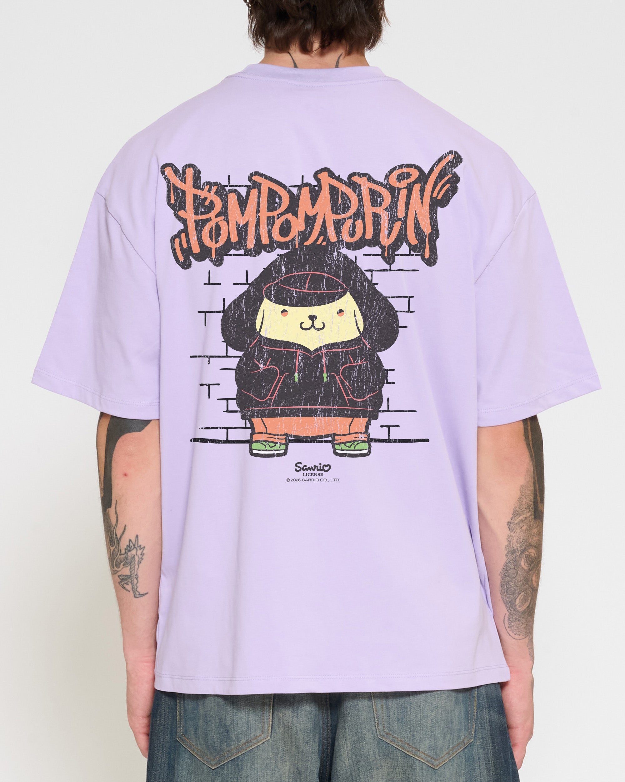 Pompompurin Street Oversized Tee Official Hello Kitty and Friends collab Threadheads