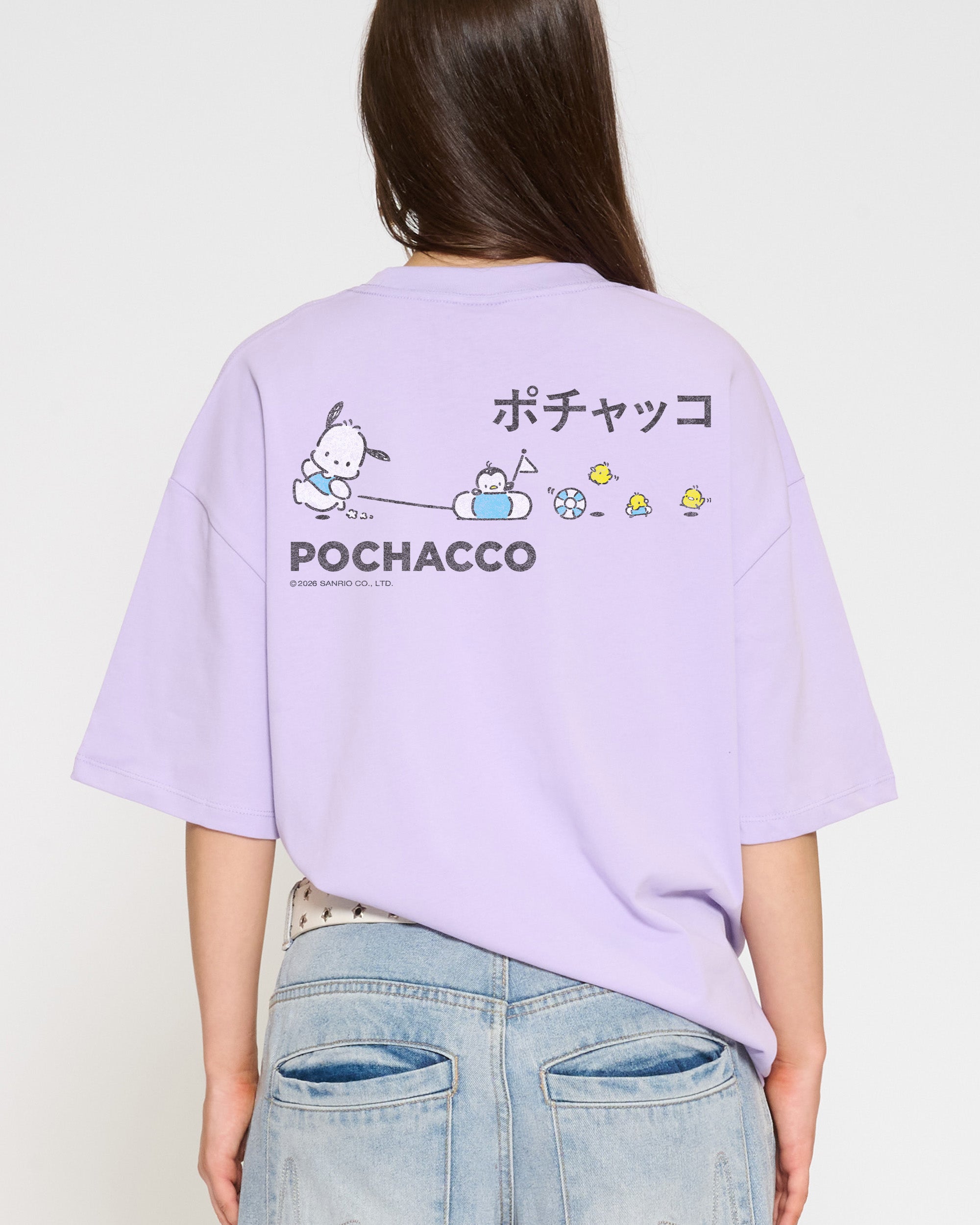 Pochacco Summer Stroll Oversized Tee Official Hello Kitty and Friends collab Threadheads