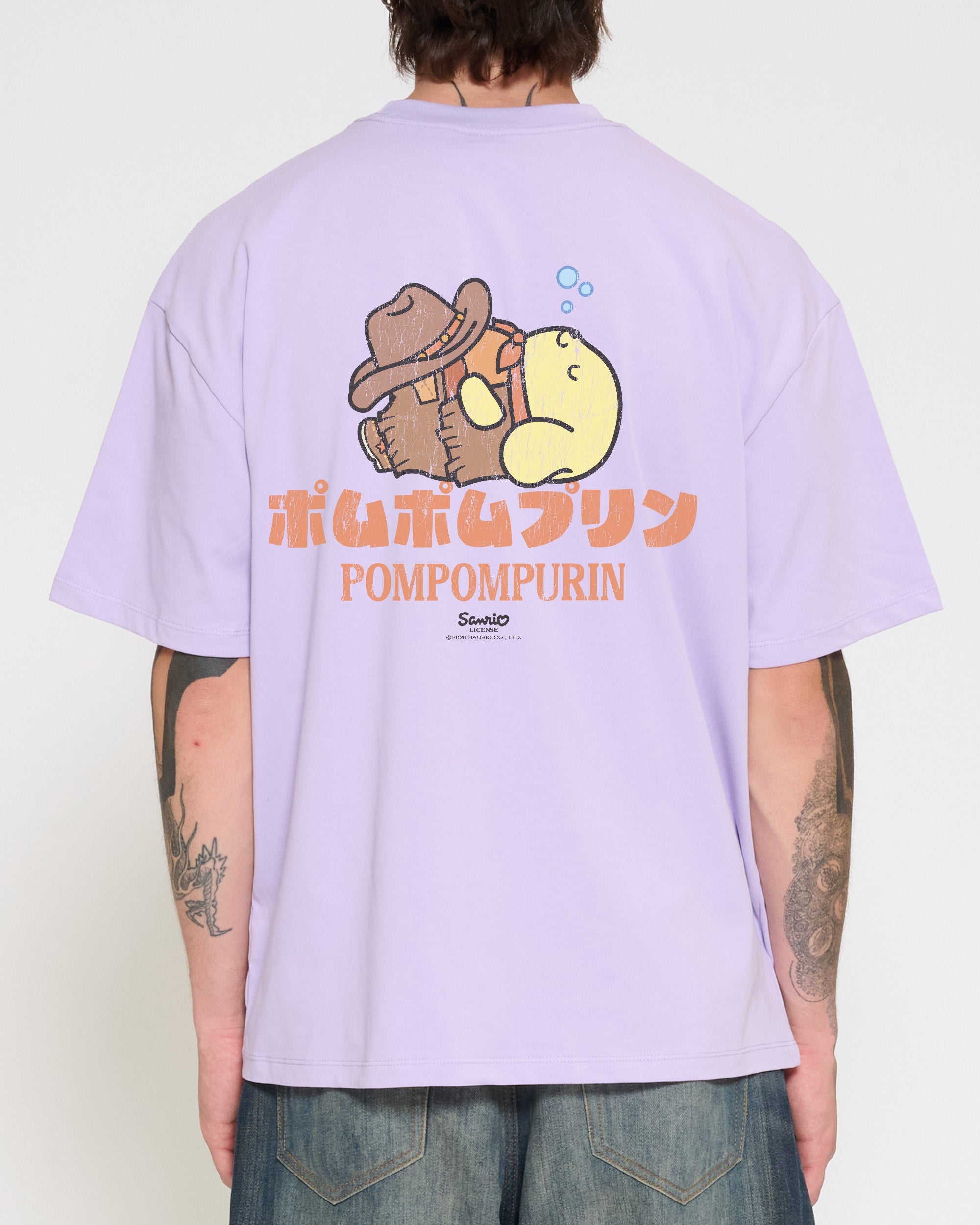 Pompompurin Yeehaw Oversized Tee Official Hello Kitty and Friends collab Threadheads