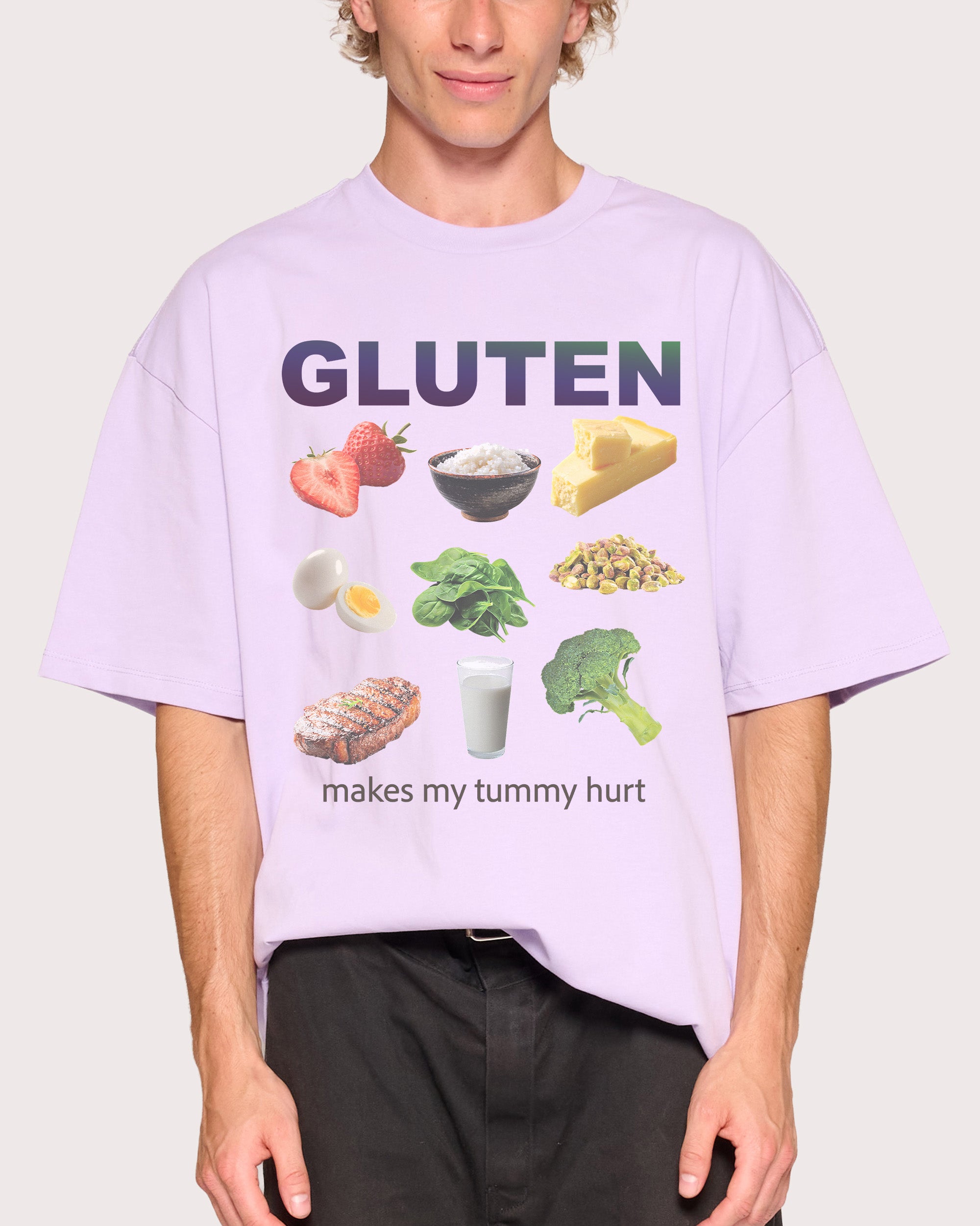 Gluten Starter Pack Lilac Oversized Tee