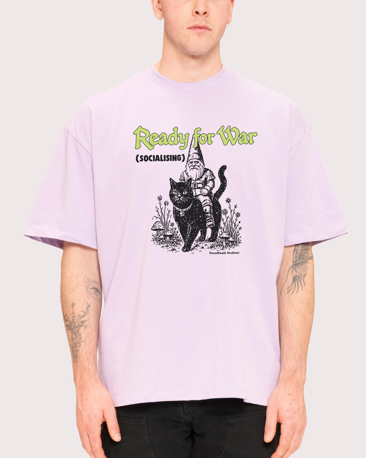 Ready for war Lilac Oversized Tee