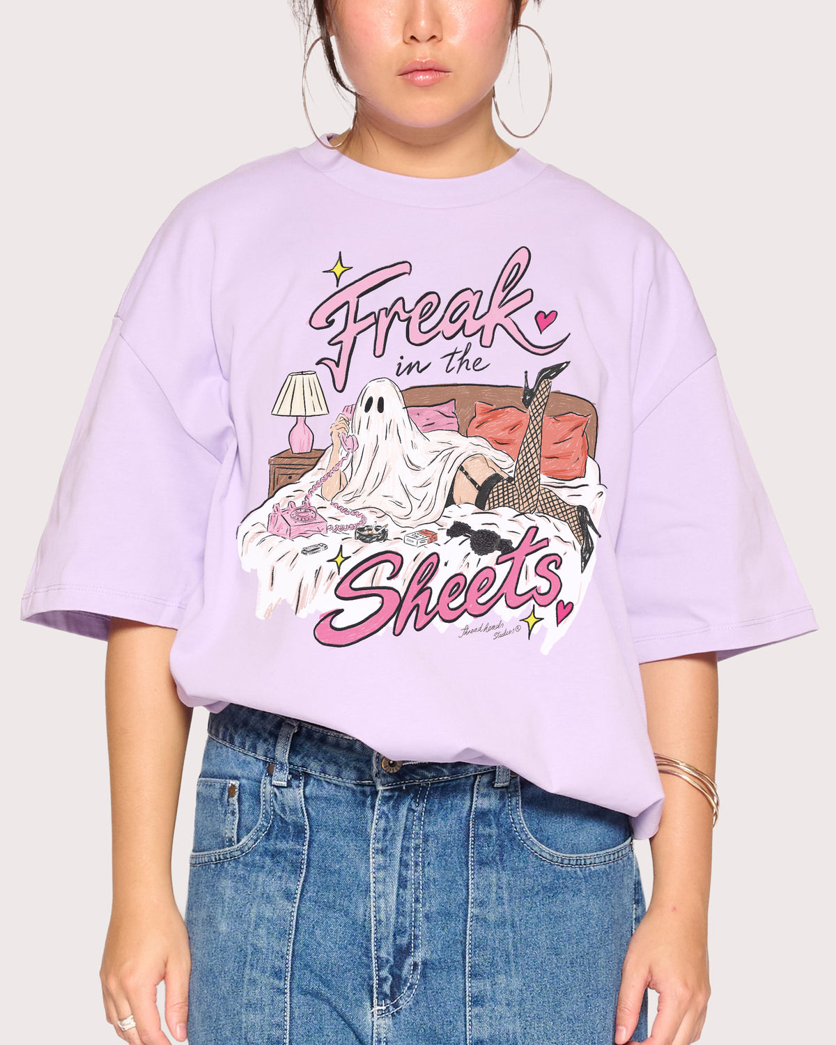 Freak in the Sheets Ghost Lilac Oversized Tee