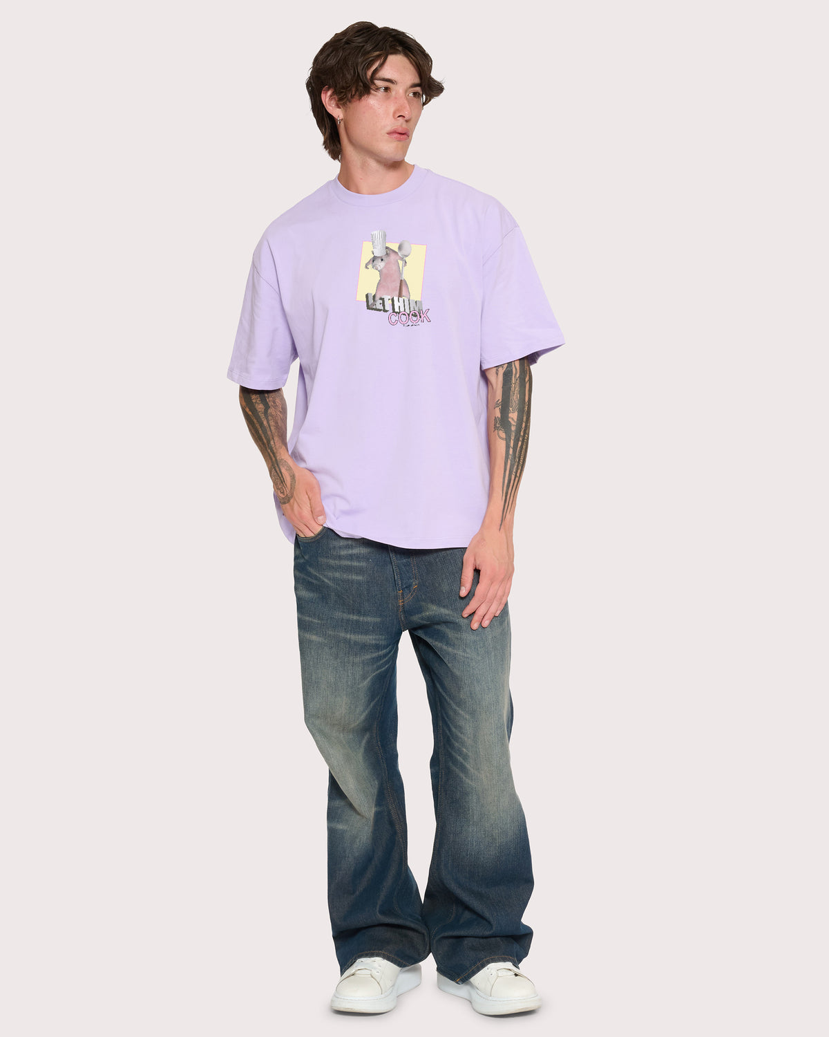 Let Him Cook Lilac Oversized Tee
