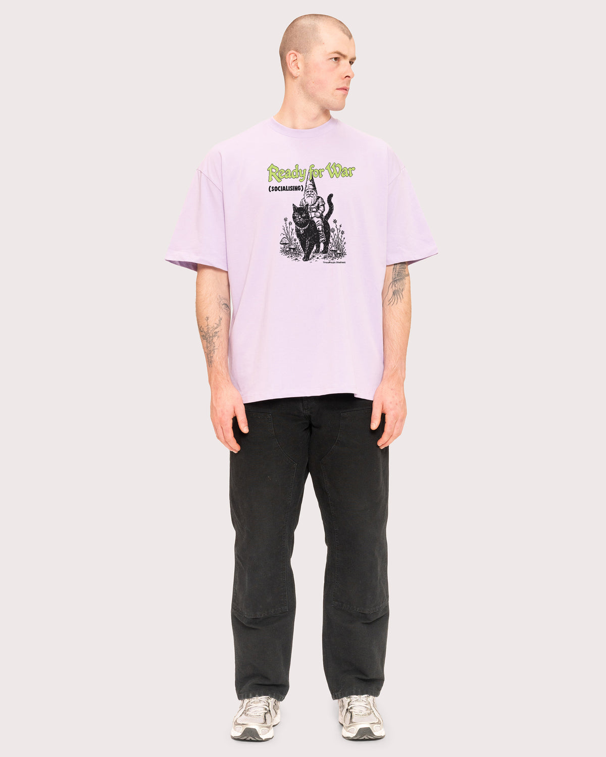 Ready for war Lilac Oversized Tee