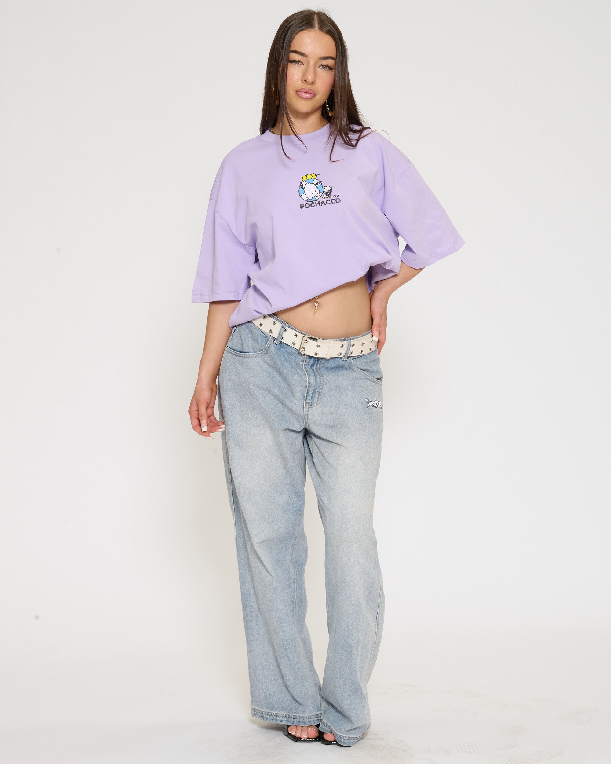 Pochacco Summer Stroll Oversized Tee Official Hello Kitty and Friends collab Threadheads