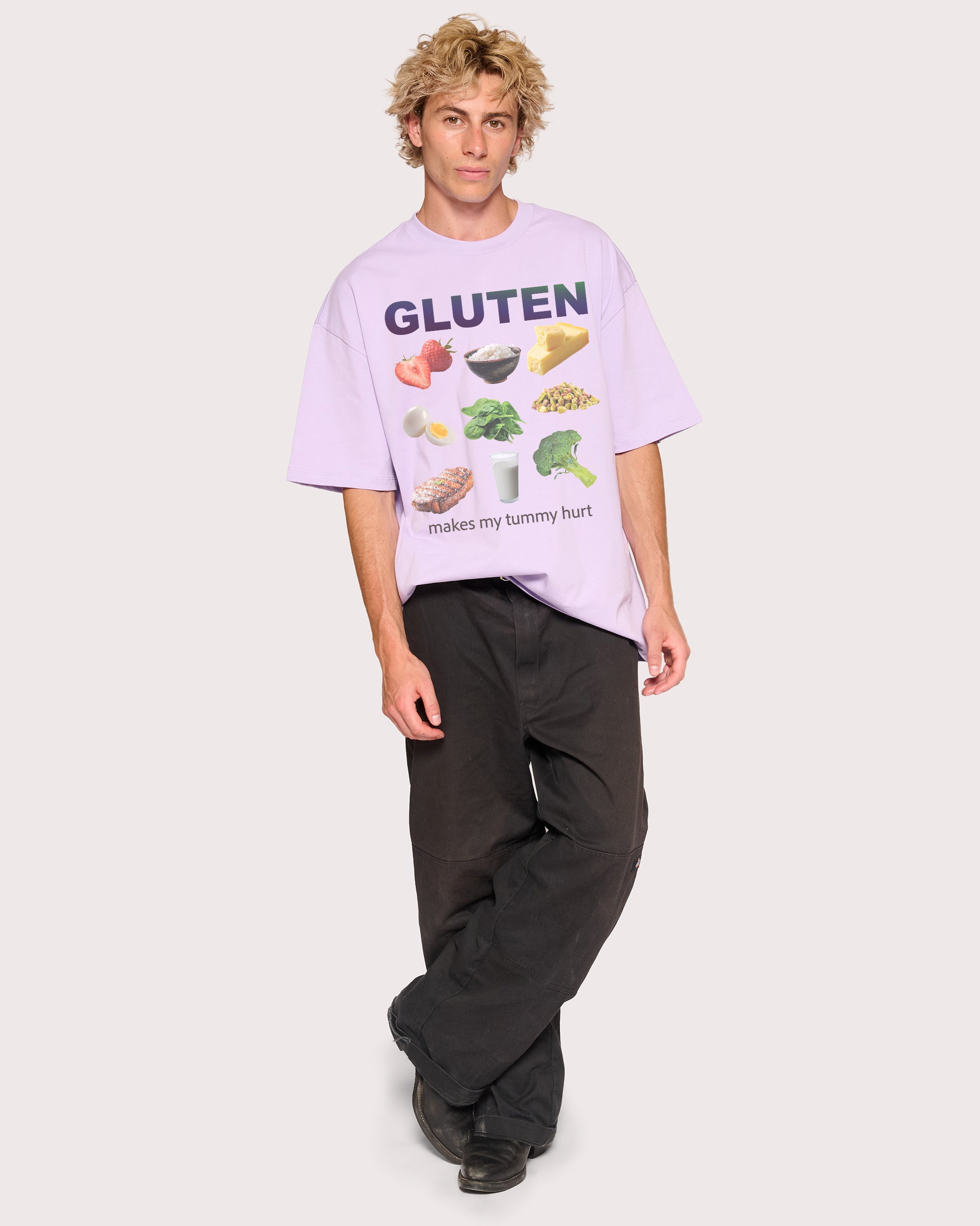 Gluten Starter Pack Lilac Oversized Tee