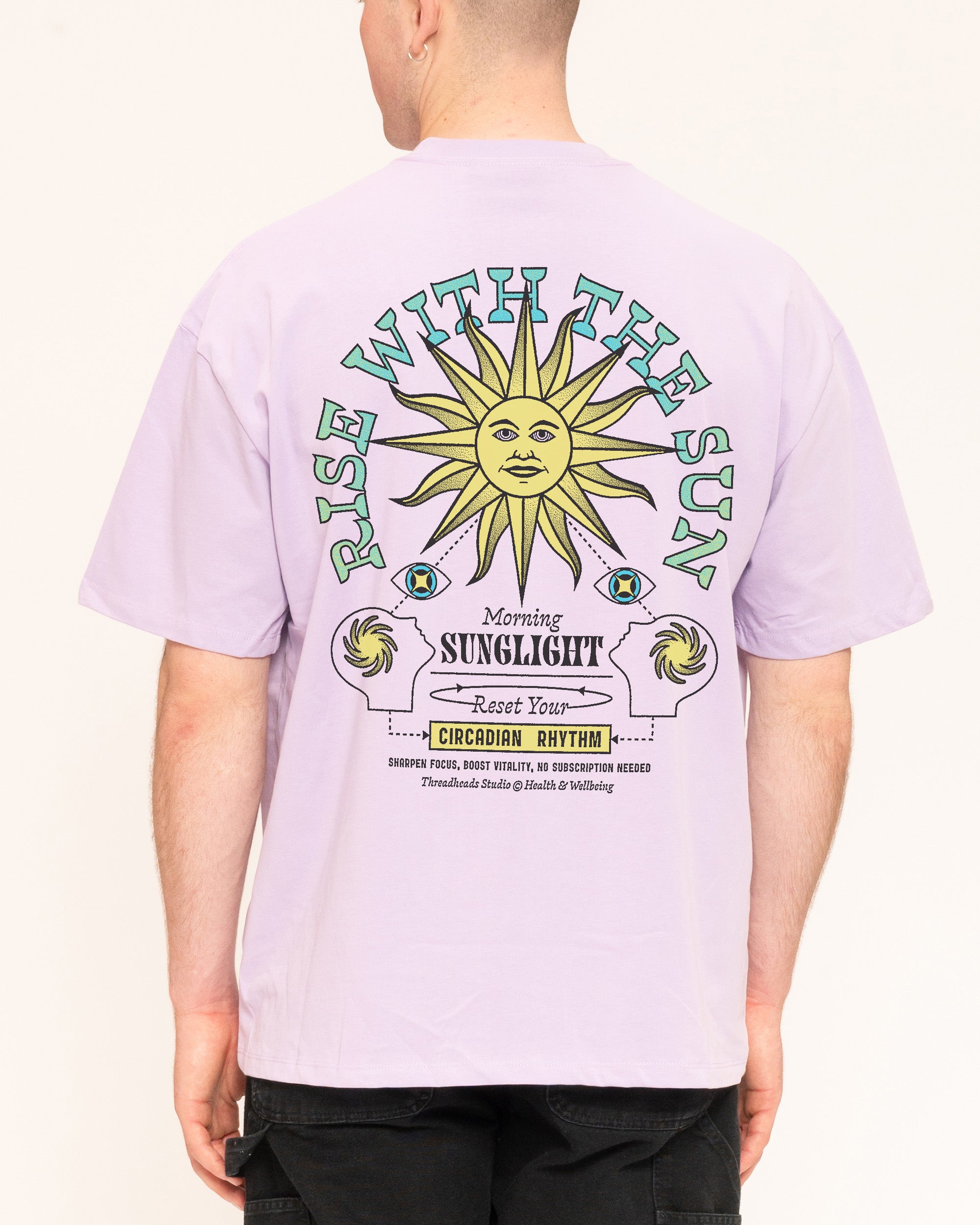 Rise With The Sun Lilac Oversized Tee