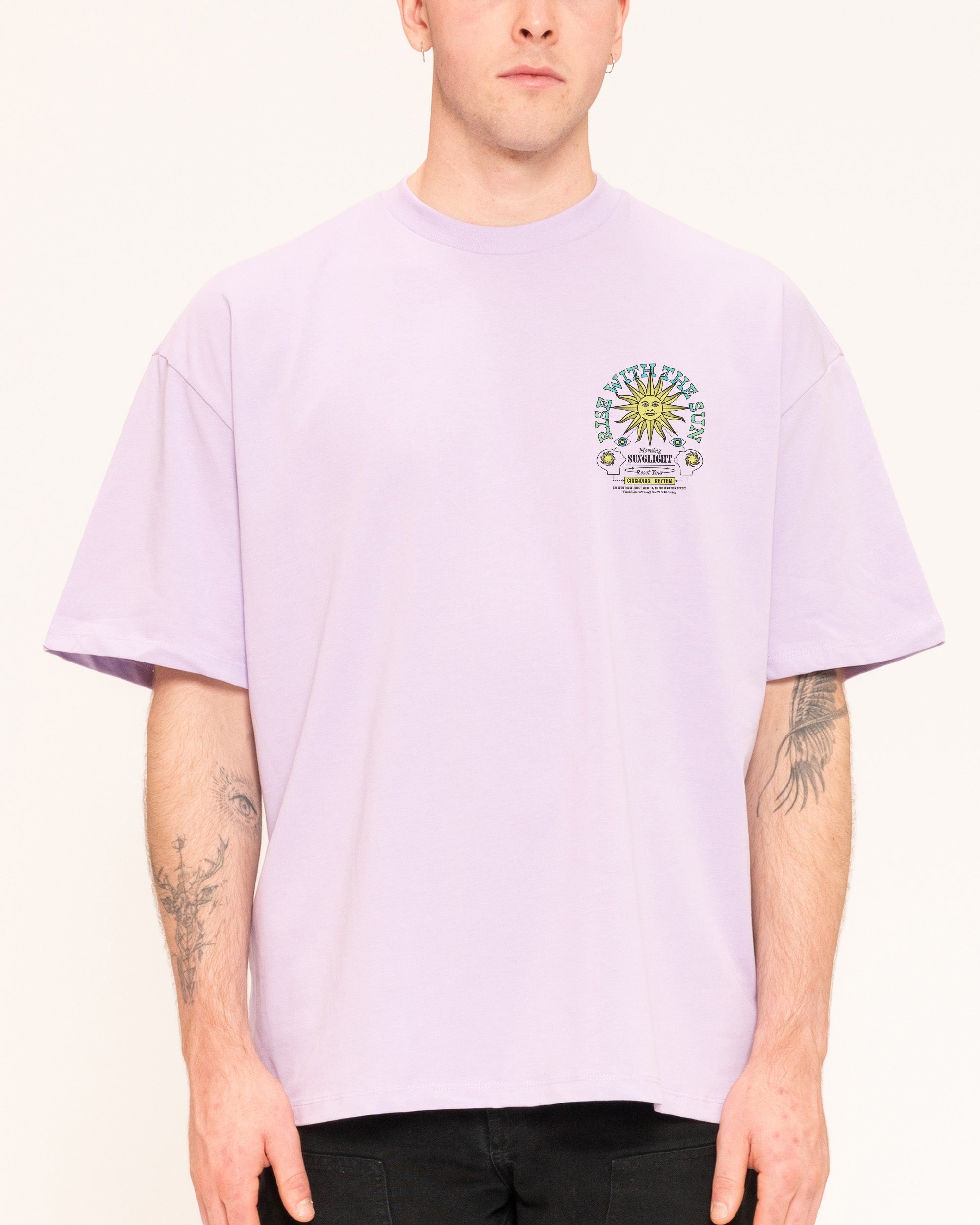 Rise With The Sun Lilac Oversized Tee
