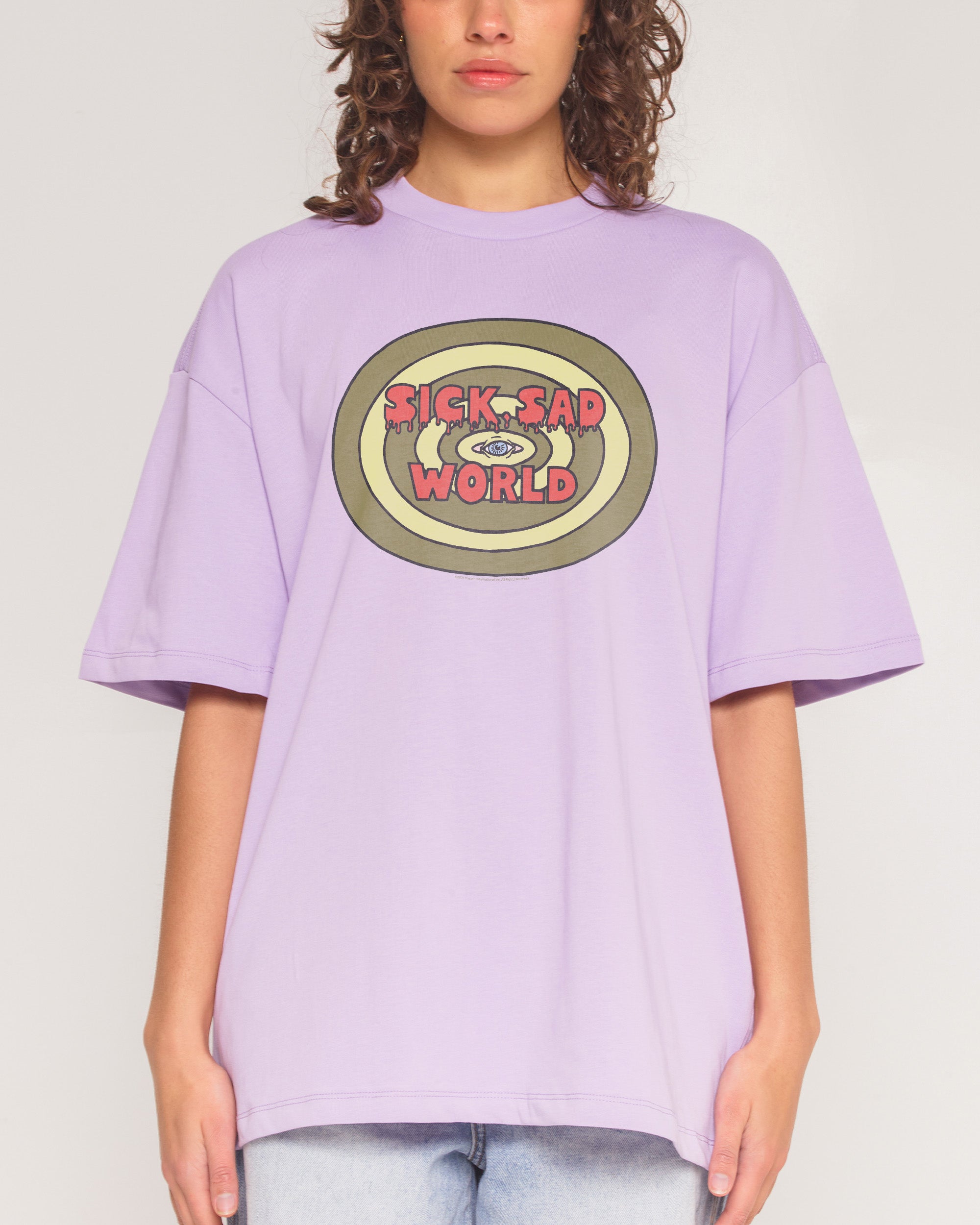 Sick Sad World Lilac Oversized Tee