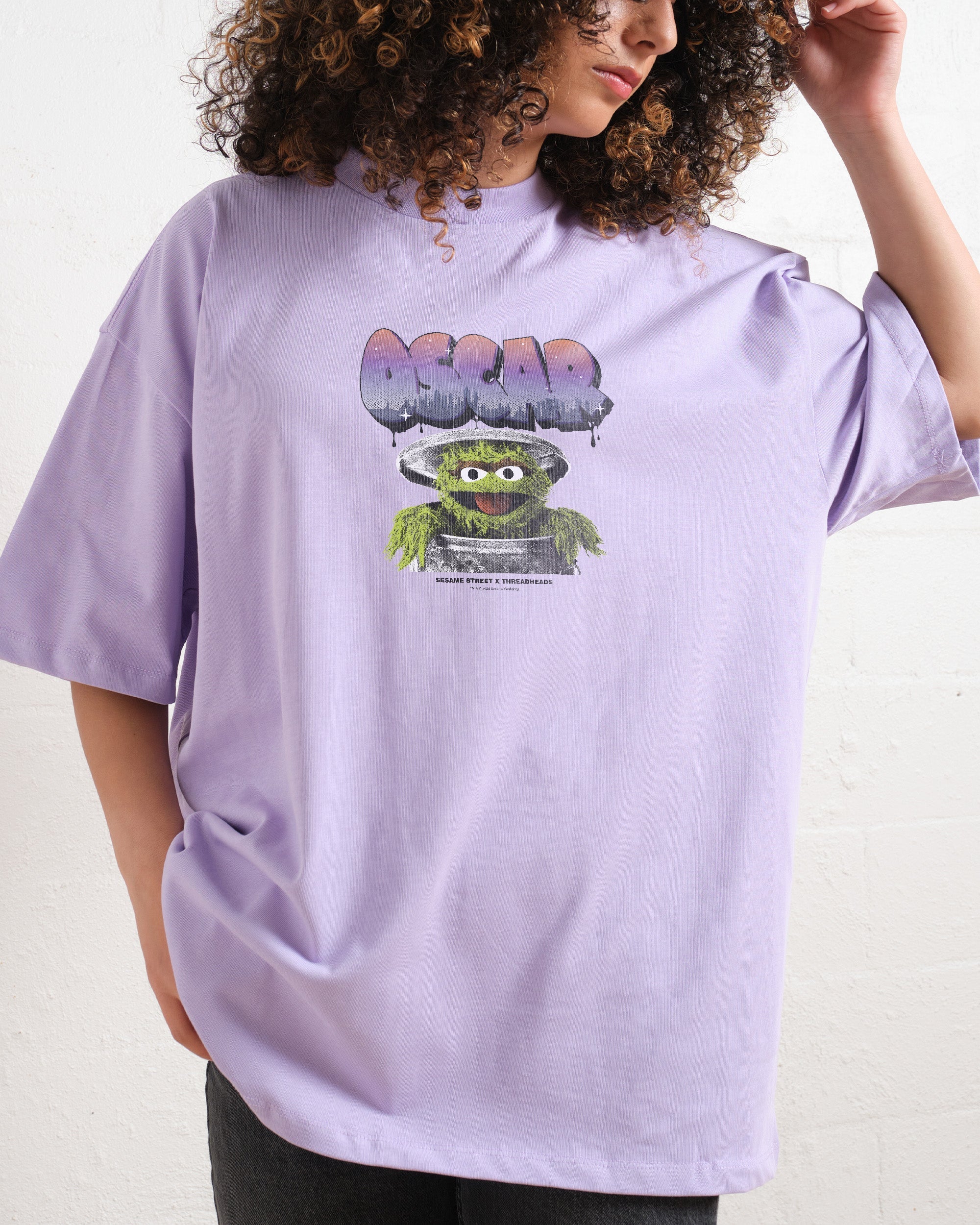 Oscar Graffiti Oversized Tee Australia Online Lilac