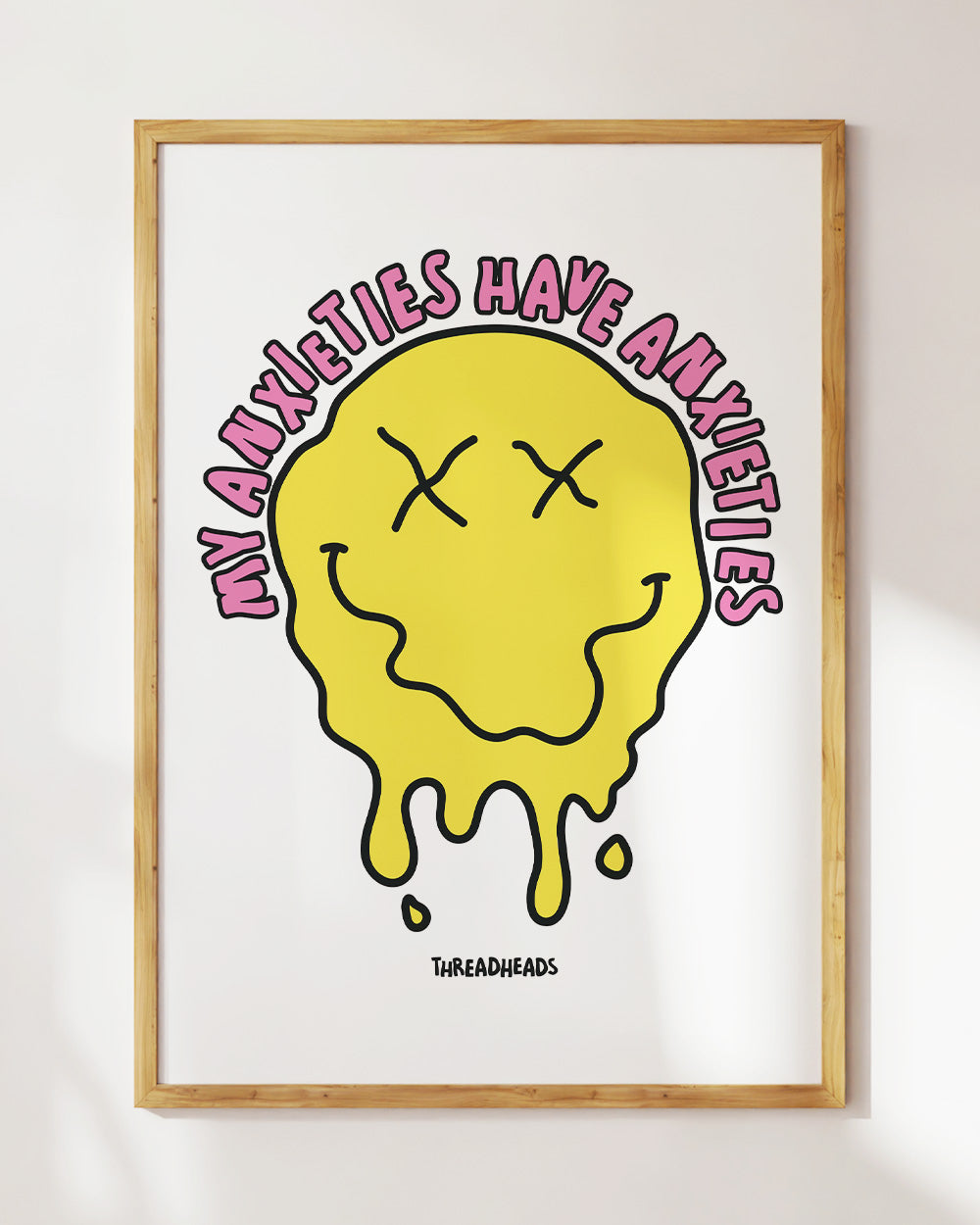 My Anxieties Have Anxieties Art Print #colour_White