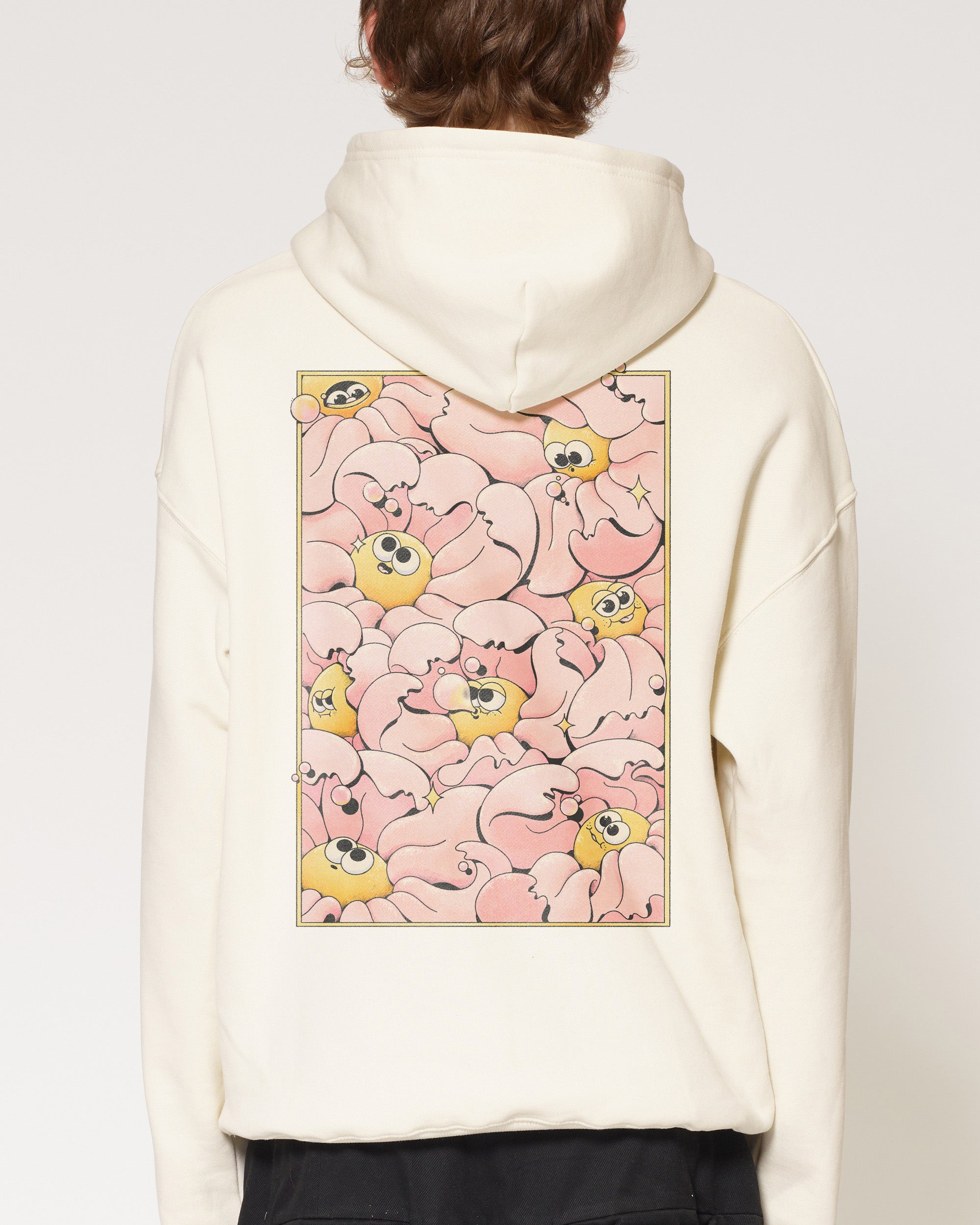 Bubble Blossom Natural Hoodie