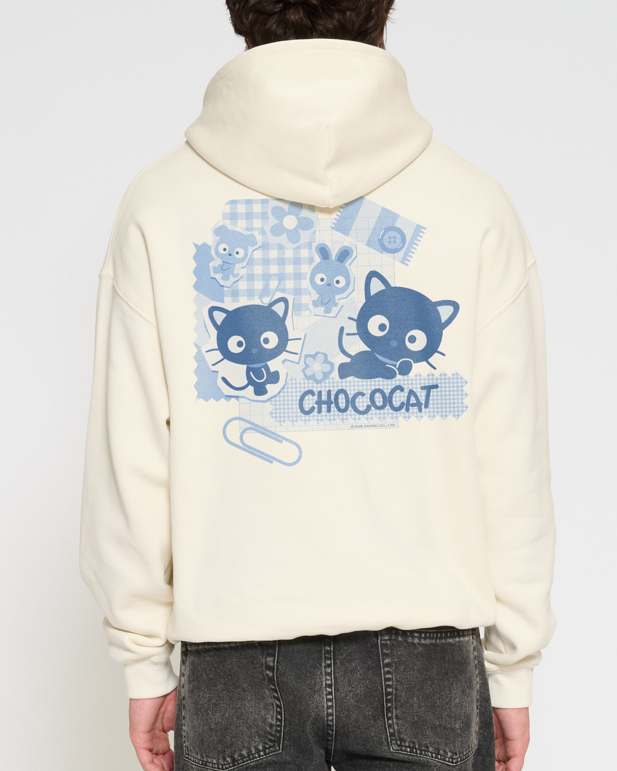 Chococat Scrapbook Hoodie Official Hello Kitty and Friends collab Threadheads