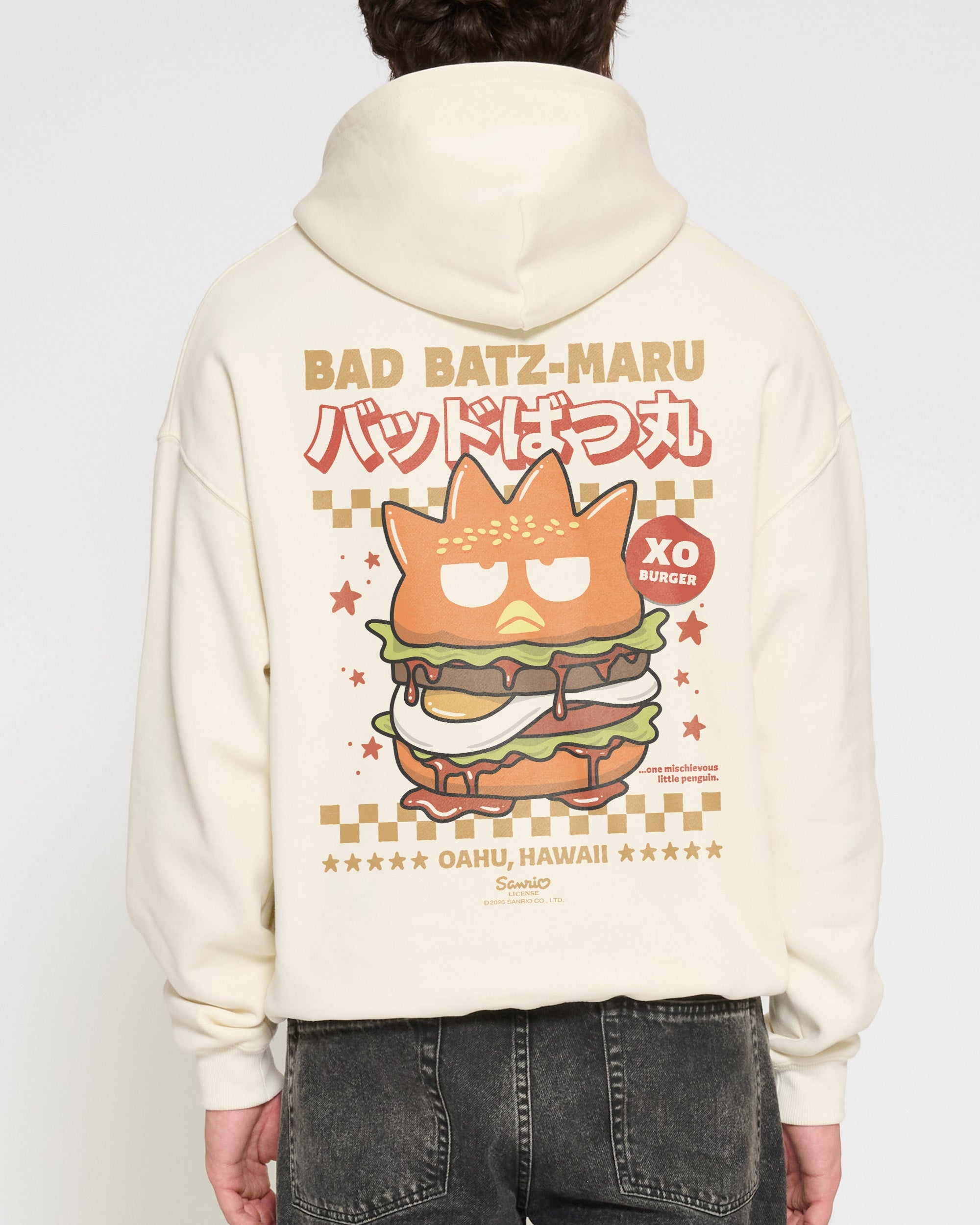 Bad Badtz-Maru Burger Hoodie Official Hello Kitty and Friends collab Threadheads