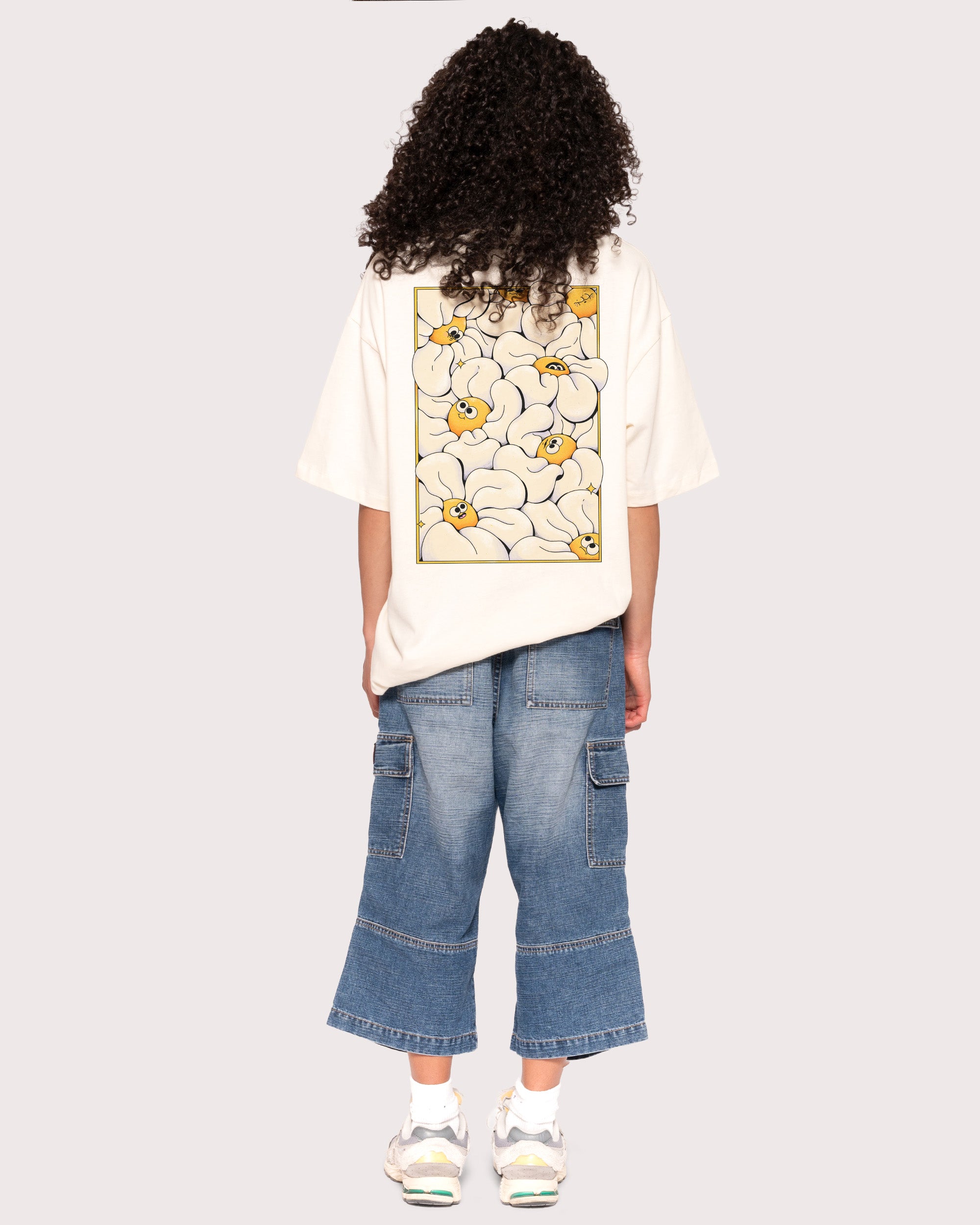 Among the Daisies Front and Back Oversized Tee