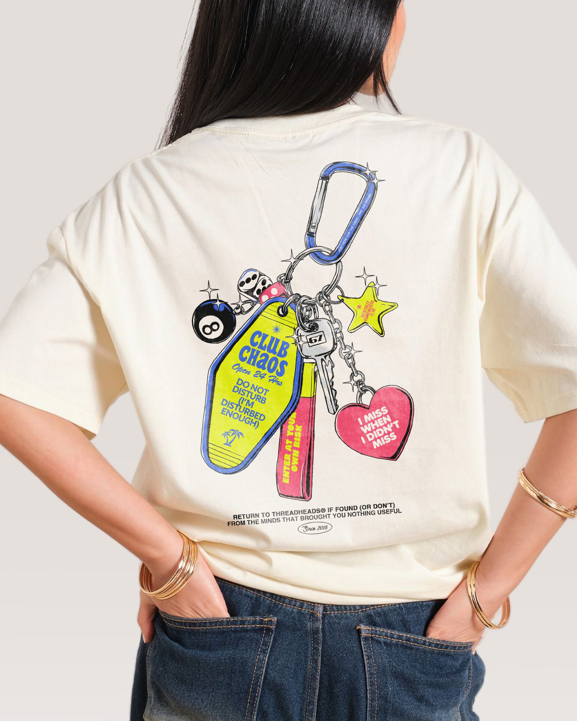 Club Chaos Key Chain Natural T-Shirt