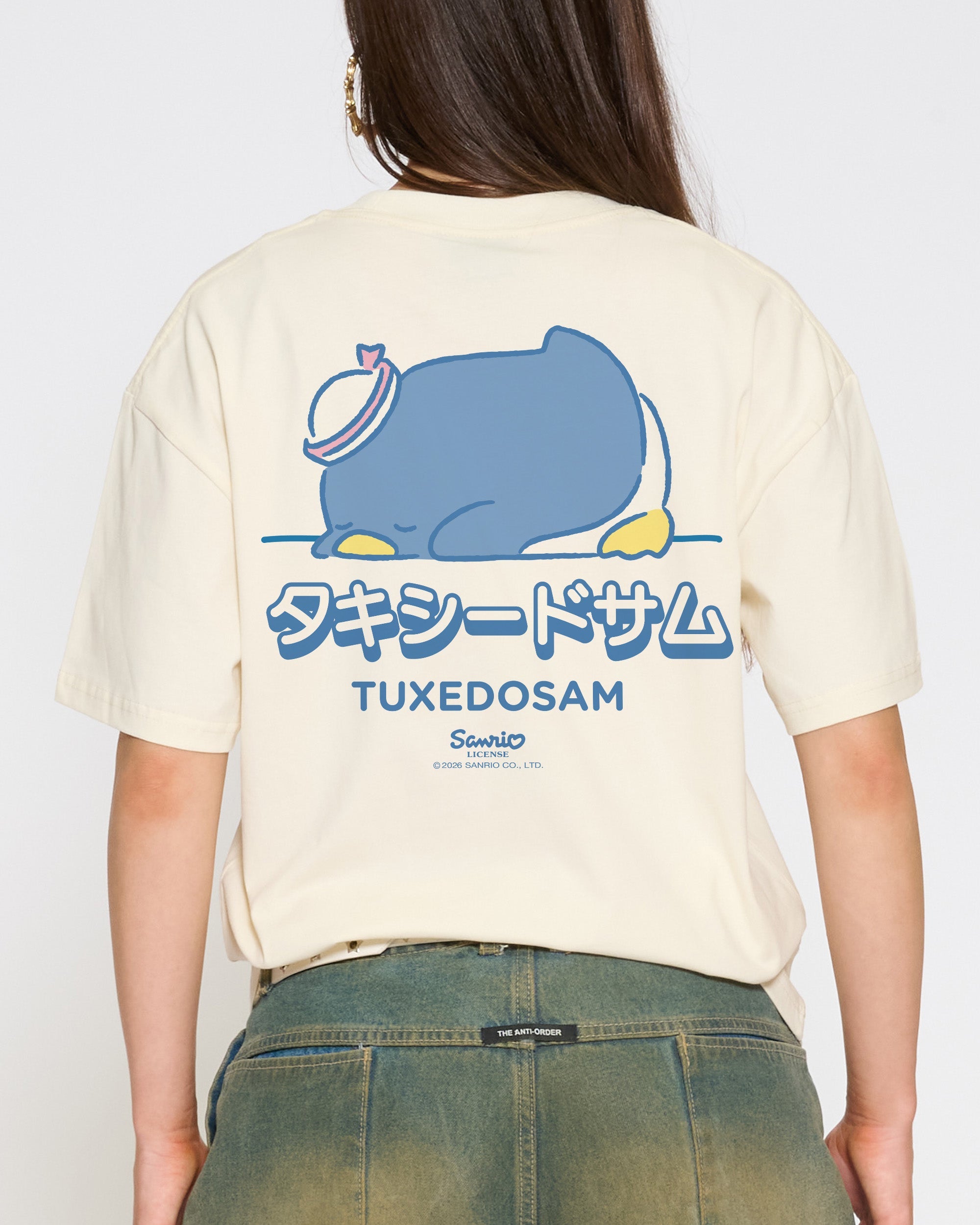 Tuxedosam Staying Cool T-Shirt Official Hello Kitty and Friends collab Threadheads