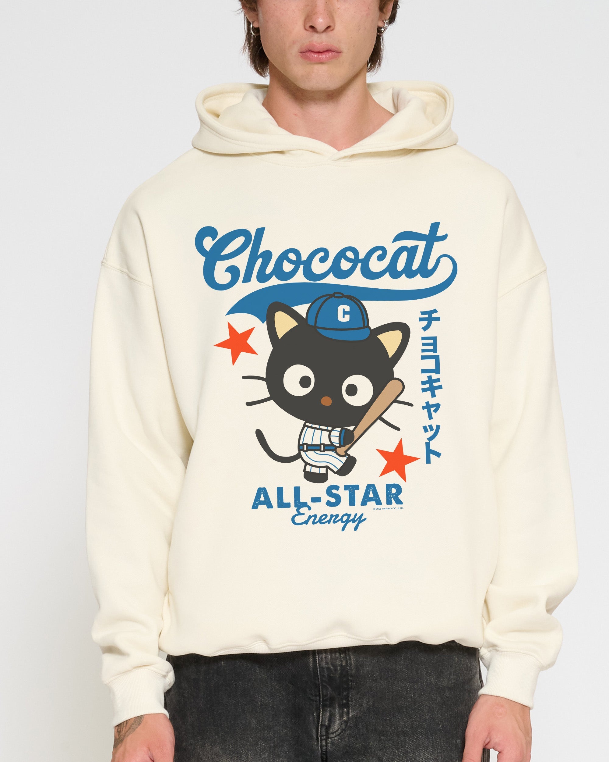 Chococat Baseball Hoodie Official Hello Kitty and Friends collab Threadheads