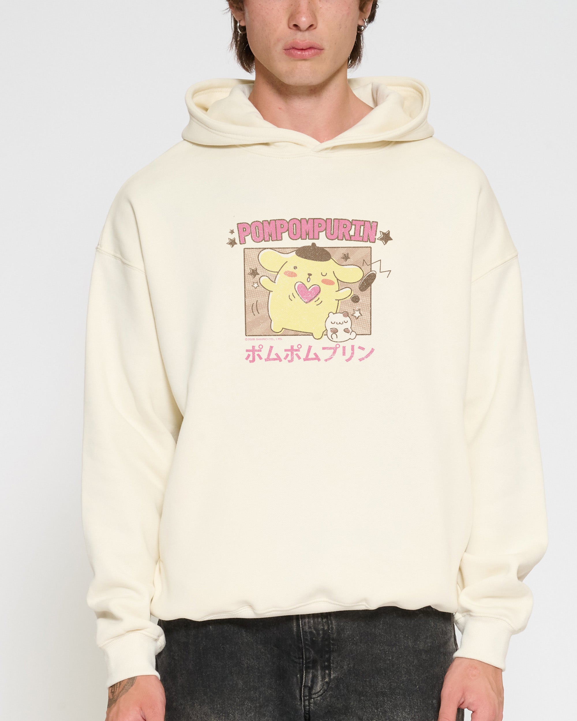 Pompompurin Kawaii Hoodie Official Hello Kitty and Friends collab Threadheads