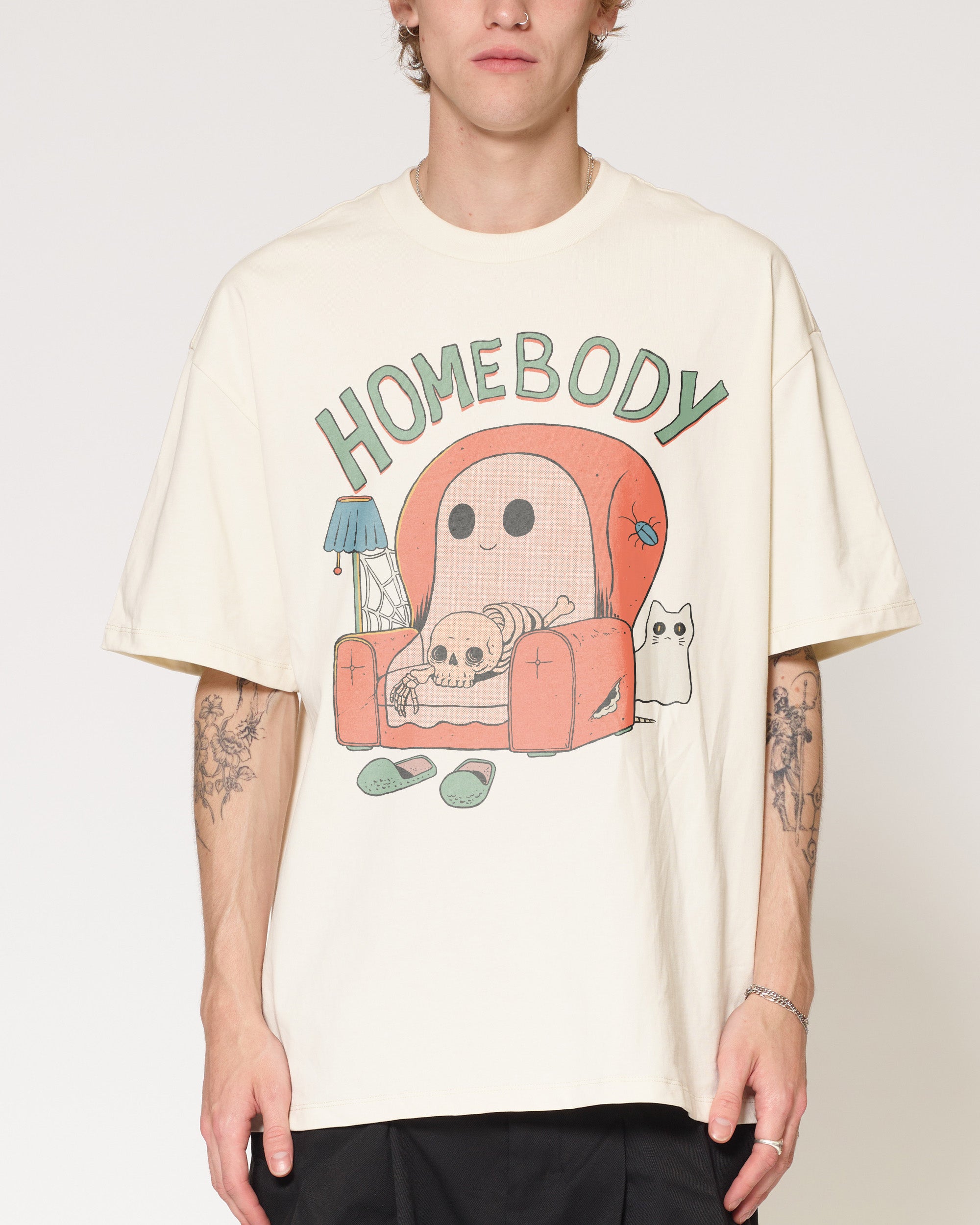 Homebody Natural Oversized Tee