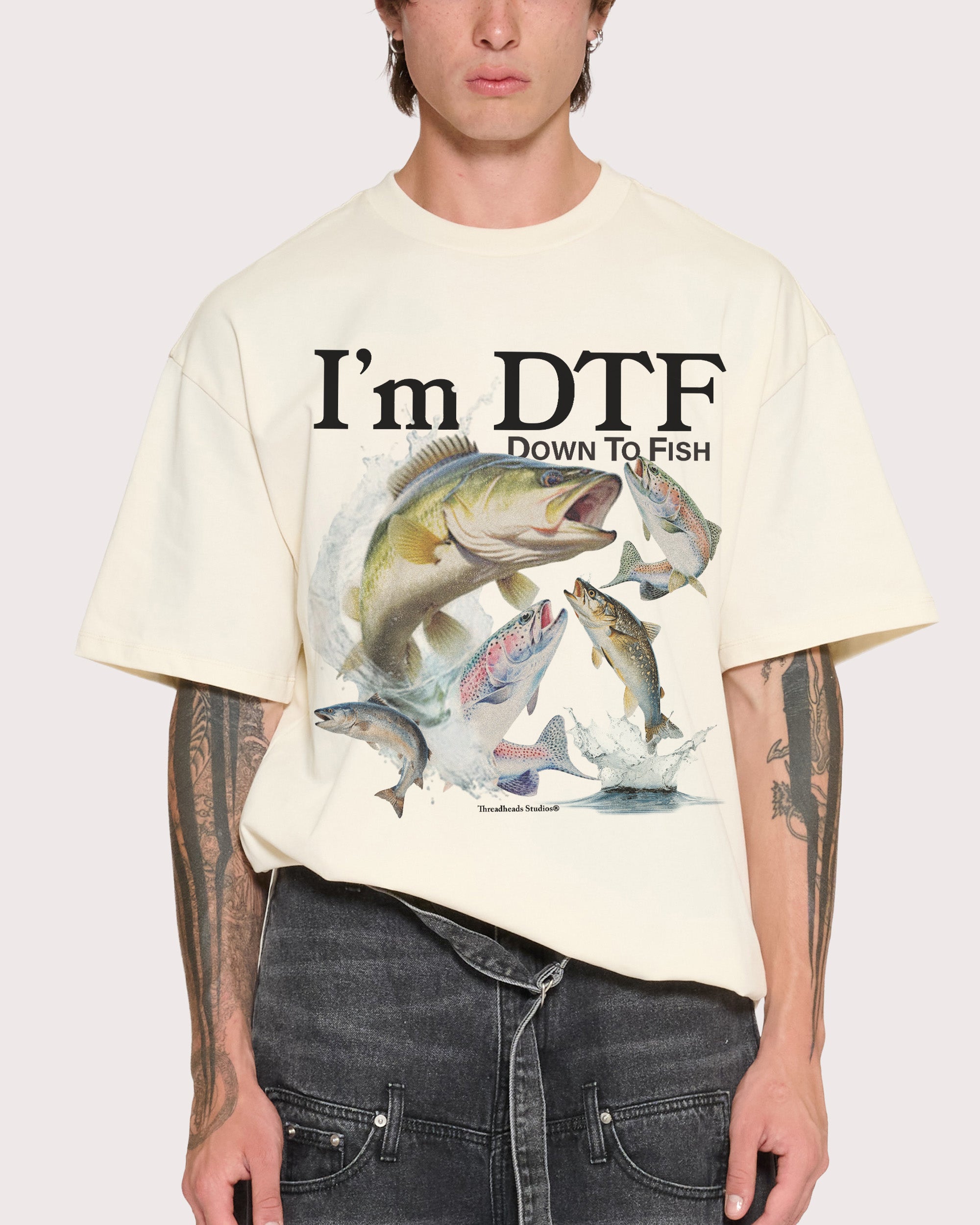 I’m DTF Natural Oversized Tee