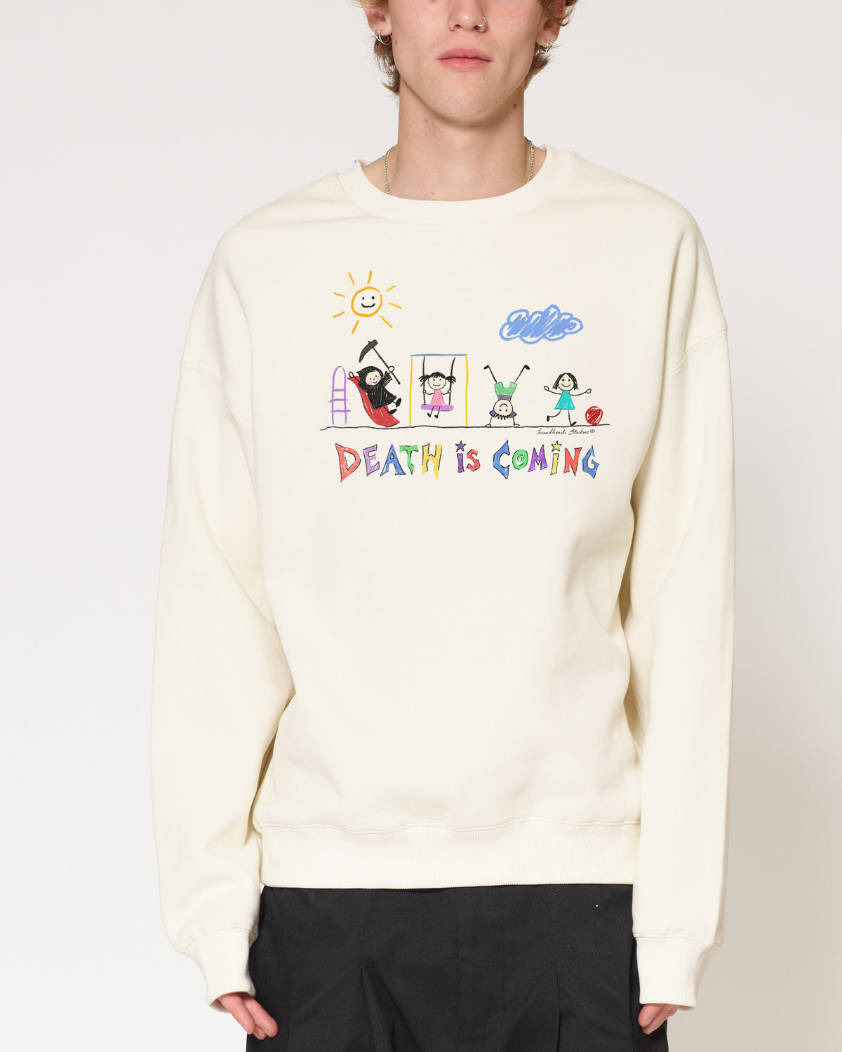 Death is Coming Natural Sweatshirt