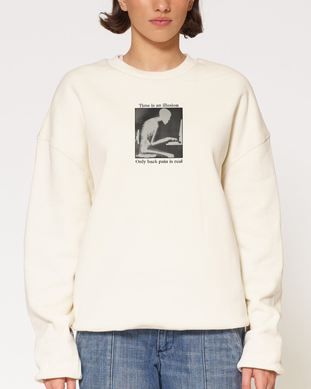 Time is an illusion Natural Sweatshirt