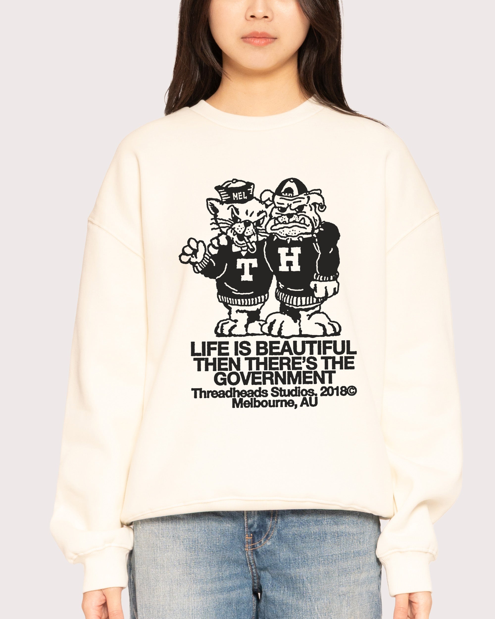 Life is Beautiful Natural Sweatshirt