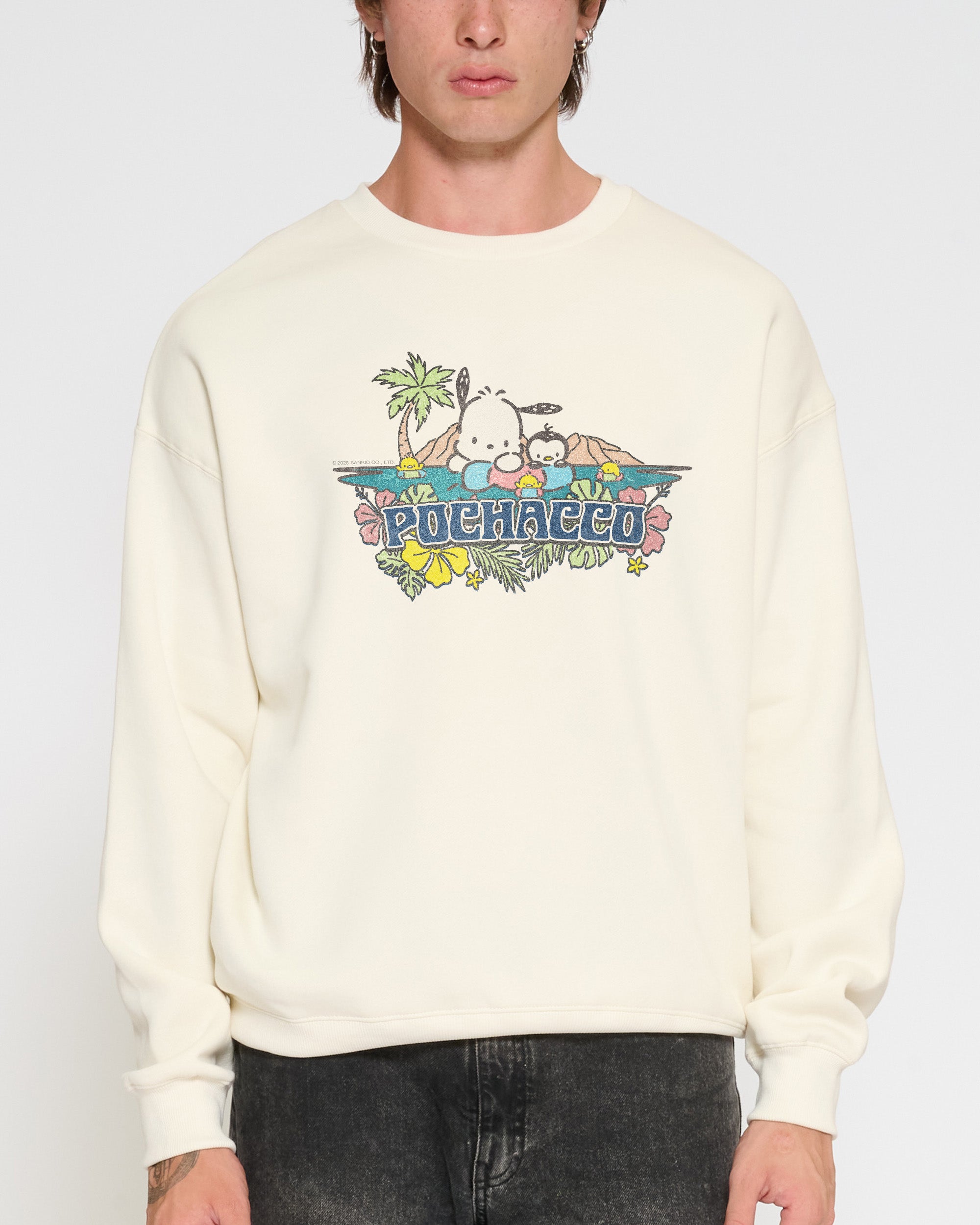 Pochacco Summer Friends Sweatshirt Official Hello Kitty and Friends collab Threadheads