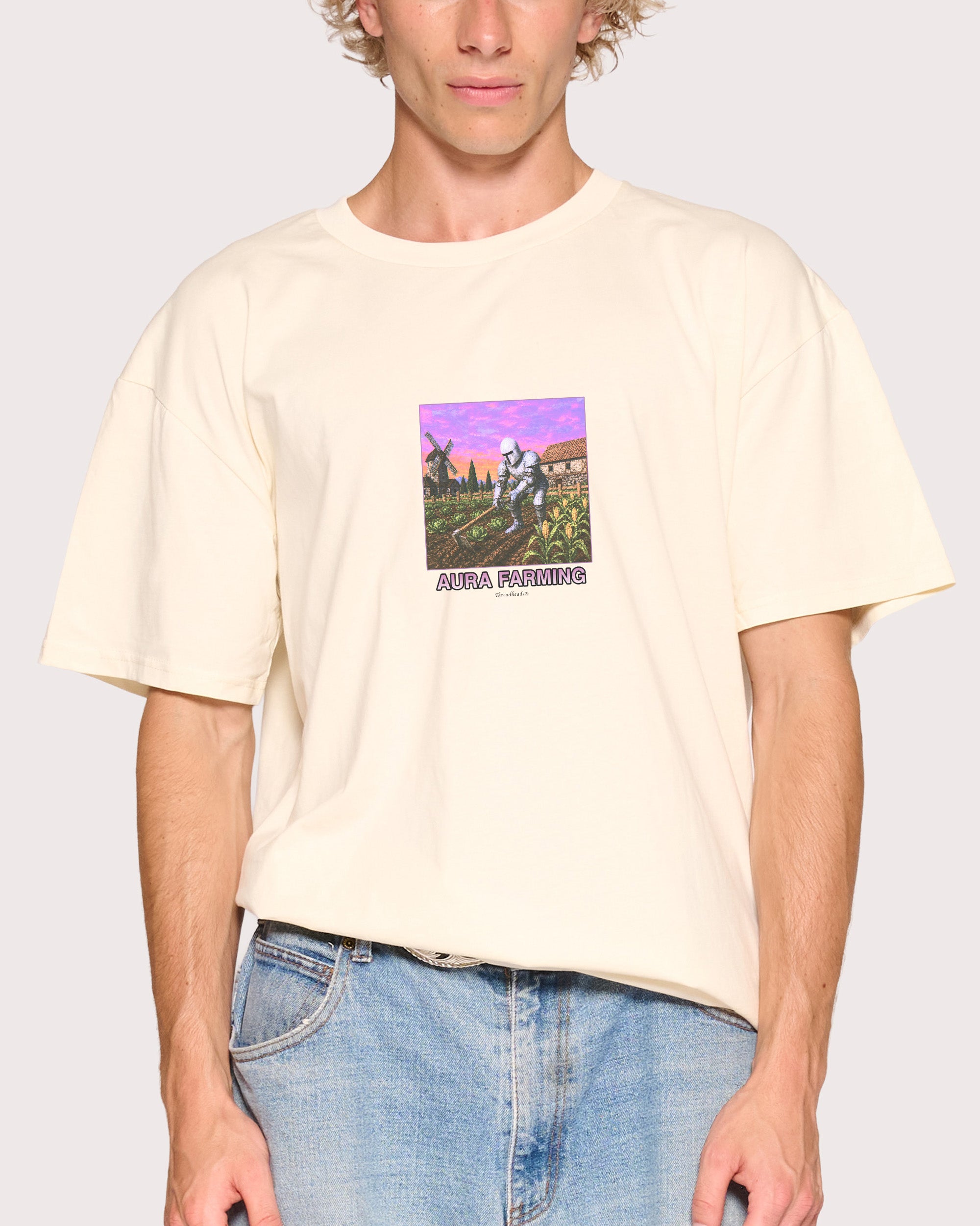 Aura Farming Natural T-Shirt