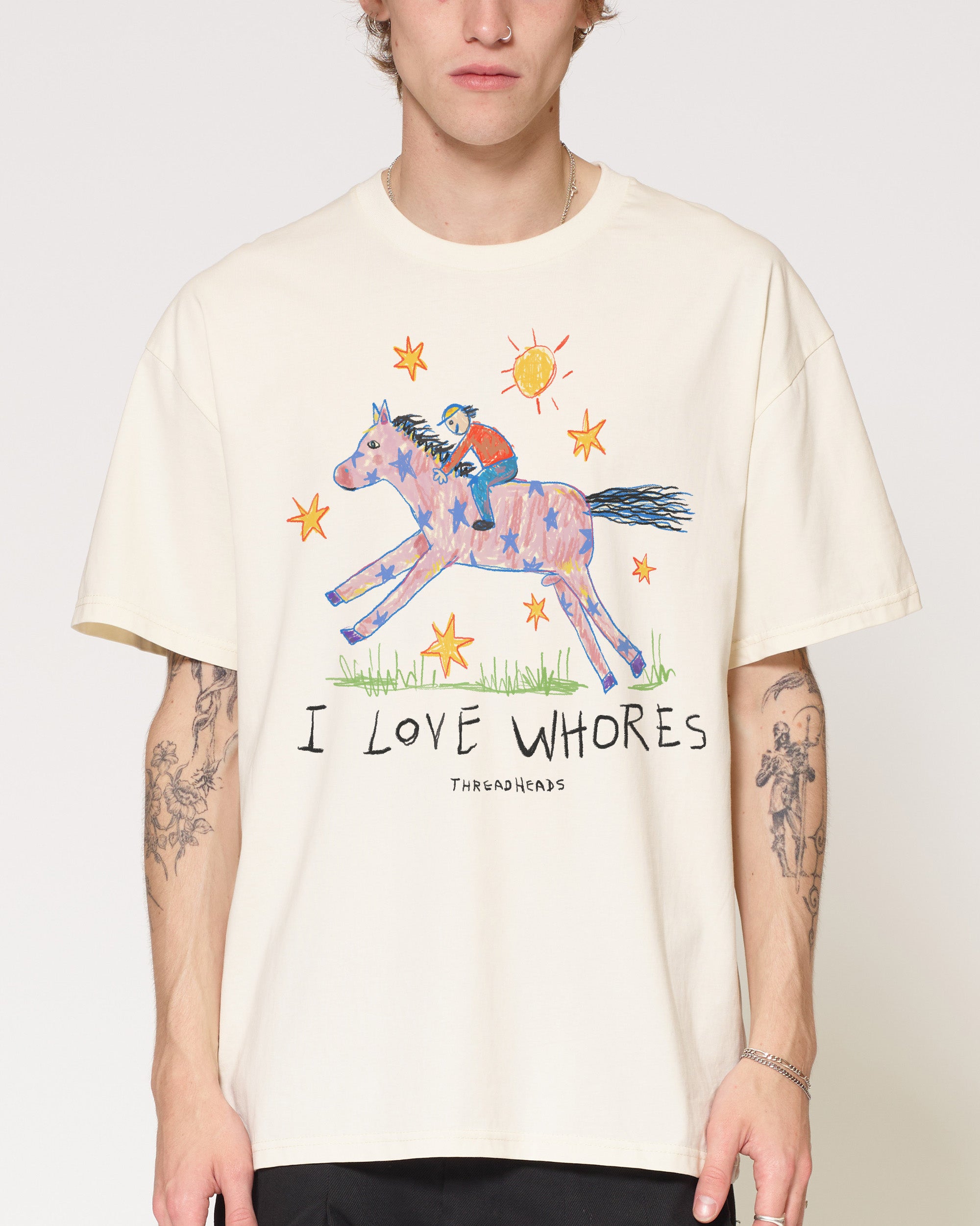 I Love Whores Natural T-Shirt
